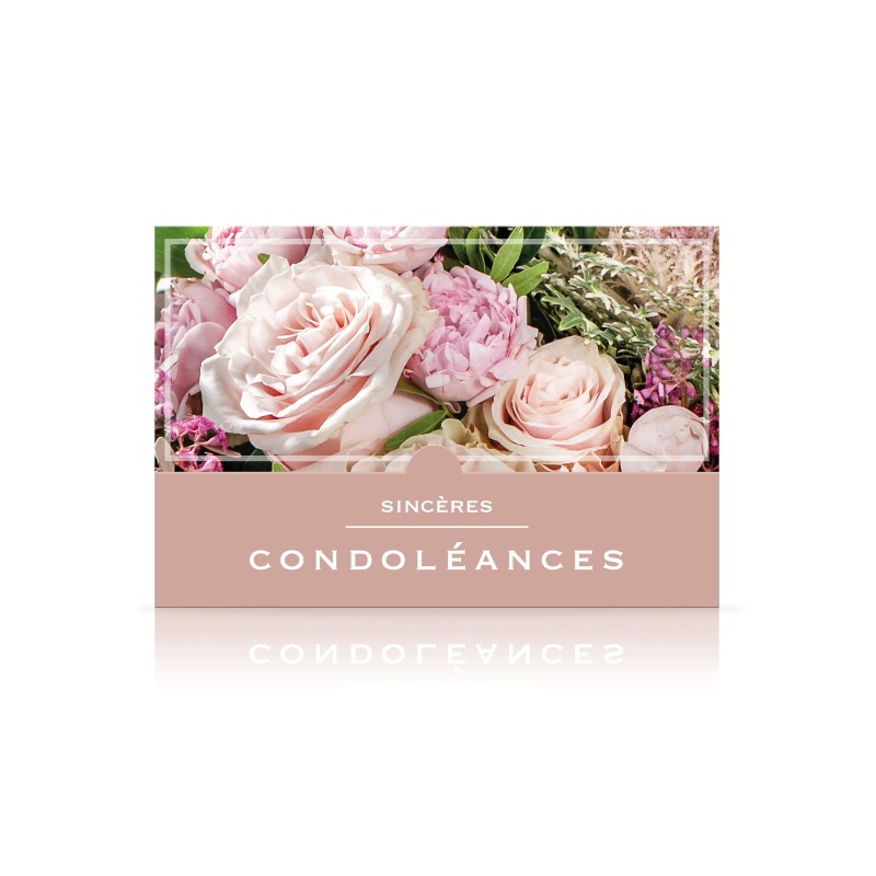 Carte "Sincères Condoléances"