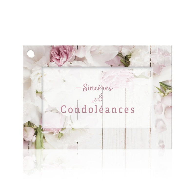 Carte "Sincères Condoléances"