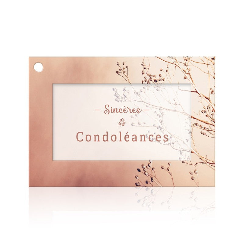 Carte "Sincères Condoléances"