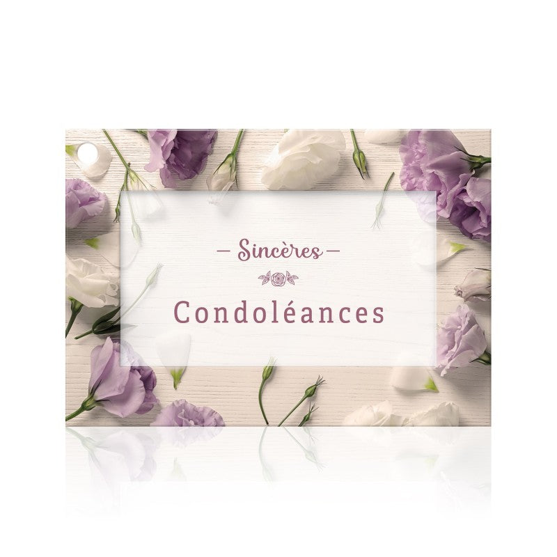 Carte "Sincères Condoléances"