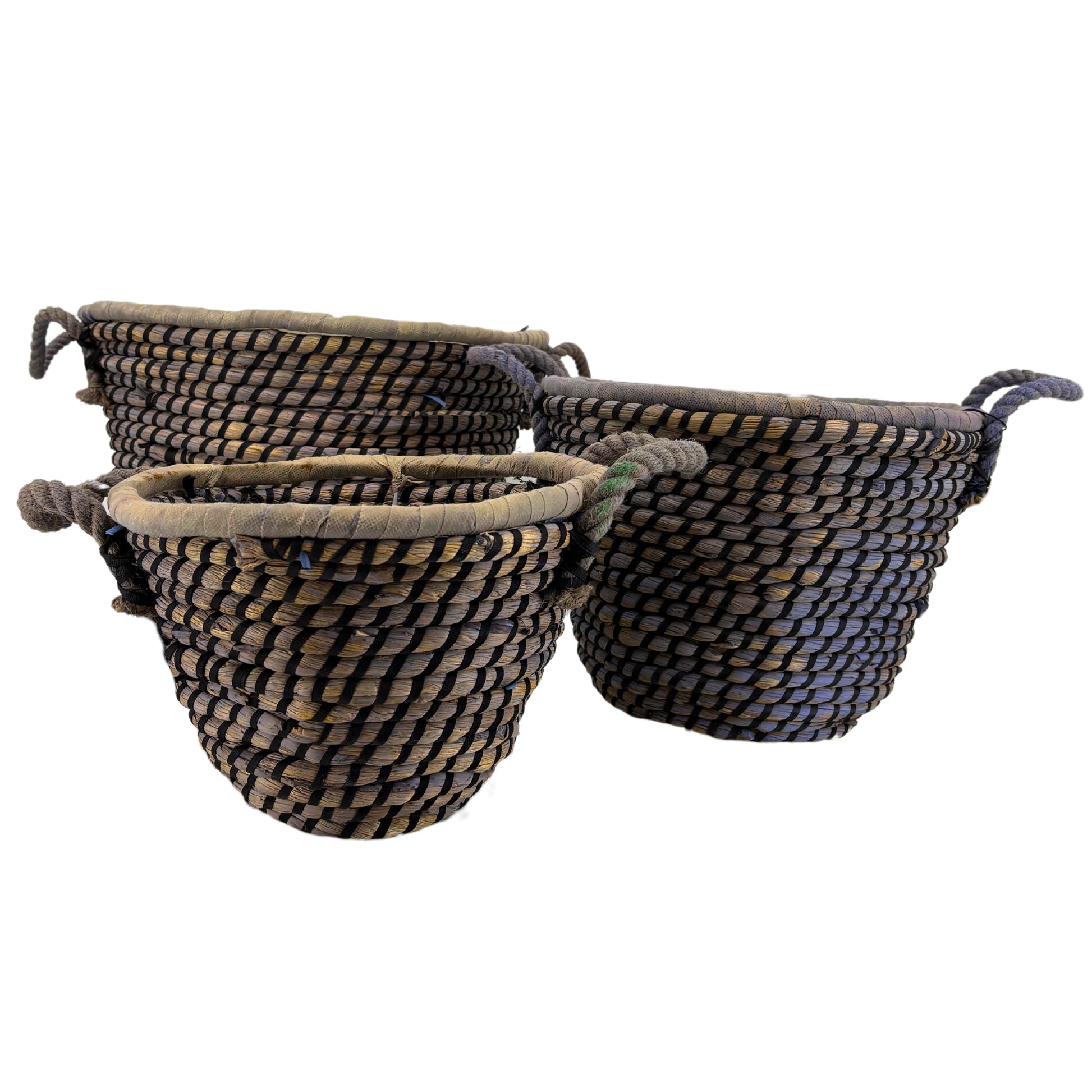 Cache-pots en Corde du Vietnam - gris