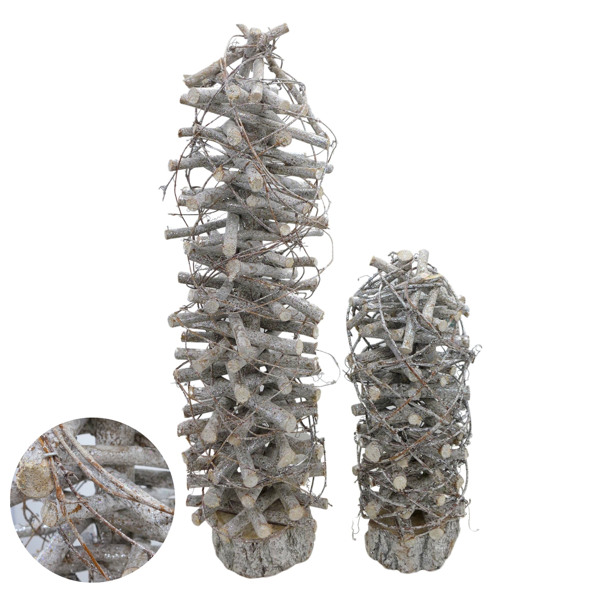 Sapins Paillettes Argent