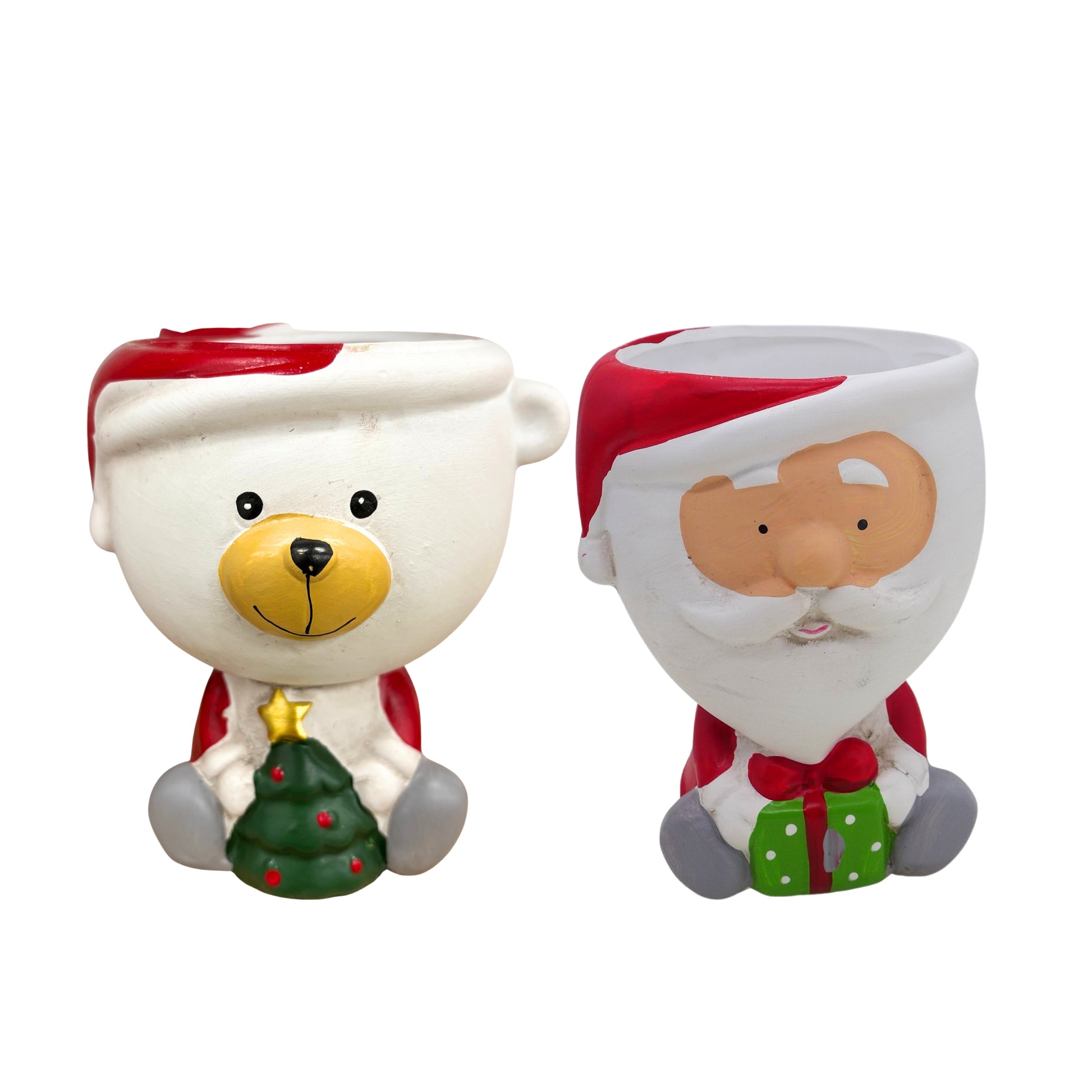 Cache-Pot Père Noël & Ours