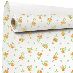 Rouleau Papier Kraft Corrina Motif Fleurs | Emballage Floral Élégant