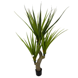 Yucca Artificiel 3 Troncs avec Cache-Pot - Plante Élégante et Sans Entretien