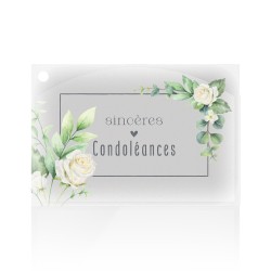 Carte "Sincères Condoléances"