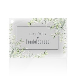 Carte "Sincères Condoléances"