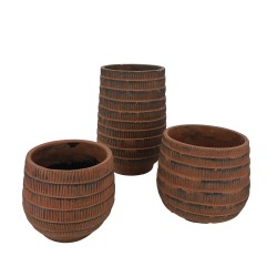 Cache-Pots et Vase Cissane Marron – Élégance Naturelle et Moderne