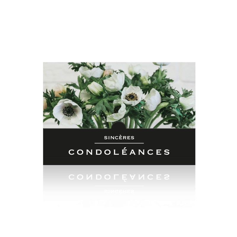 Carte "Sincères Condoléances"