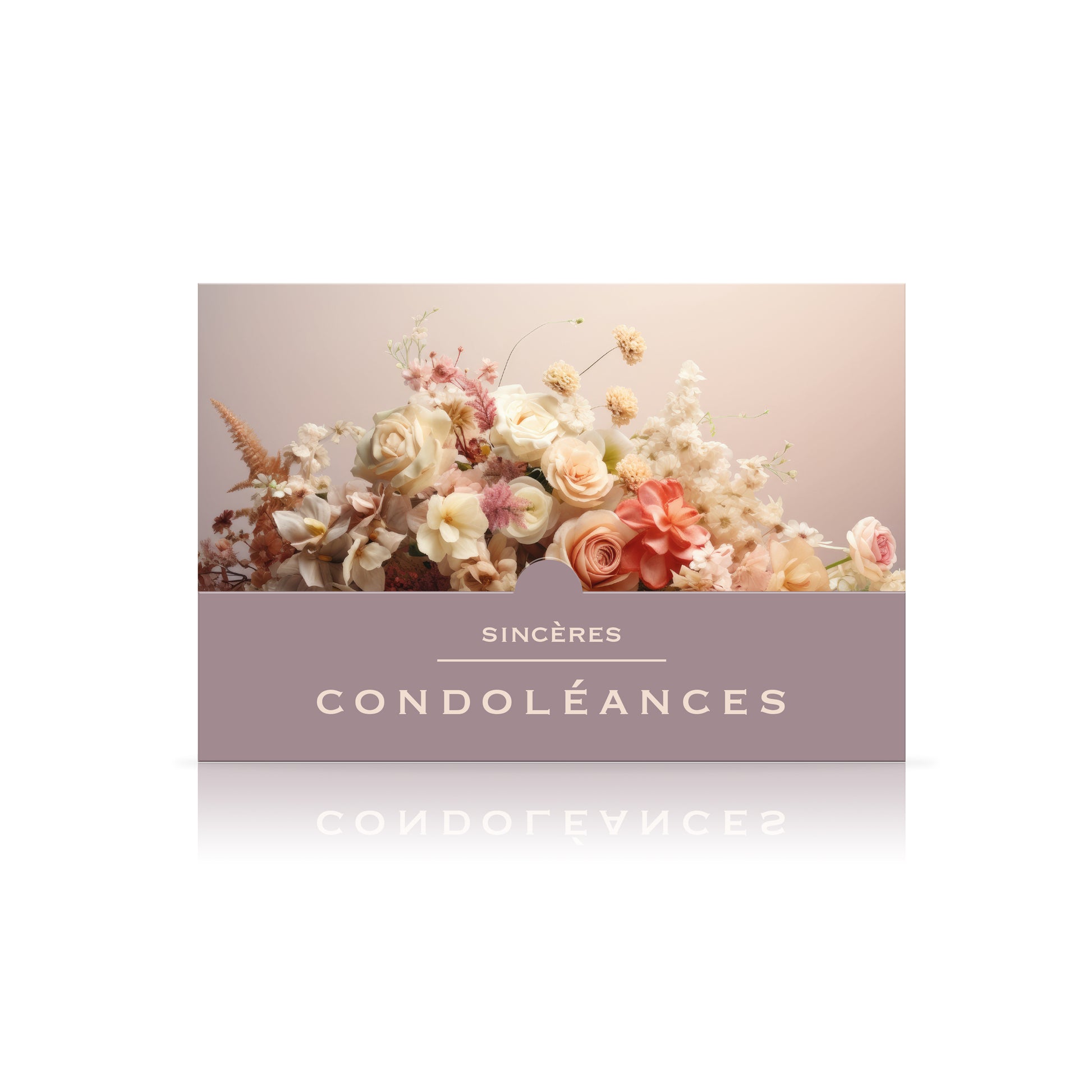 Carte "Sincères Condoléances"