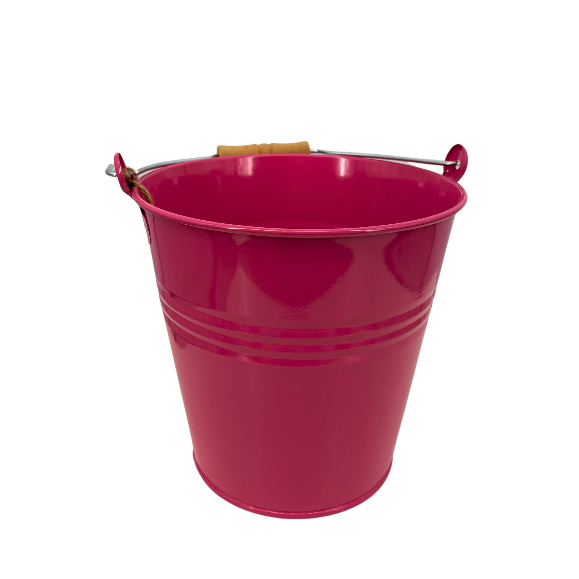 Cache-pot en Zinc Fuchsia avec Anse