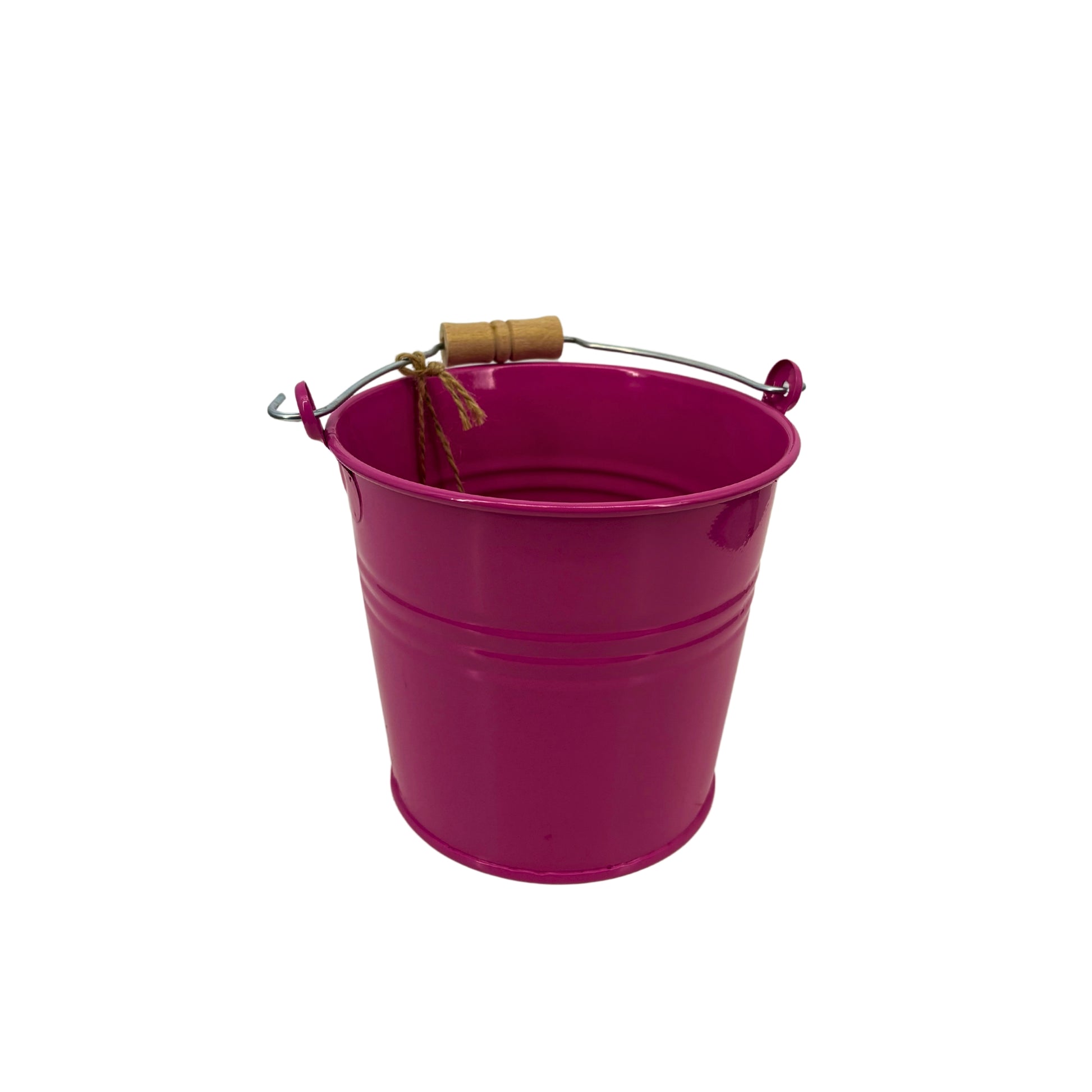 Cache-pot en Zinc Fuchsia avec Anse