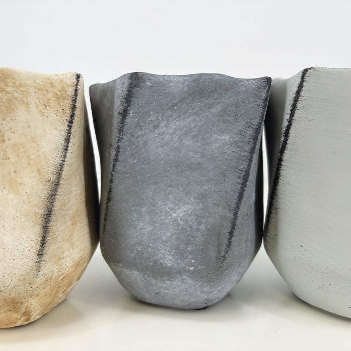 Cache-Pots en Céramique Texturée - Assortiment de Couleurs