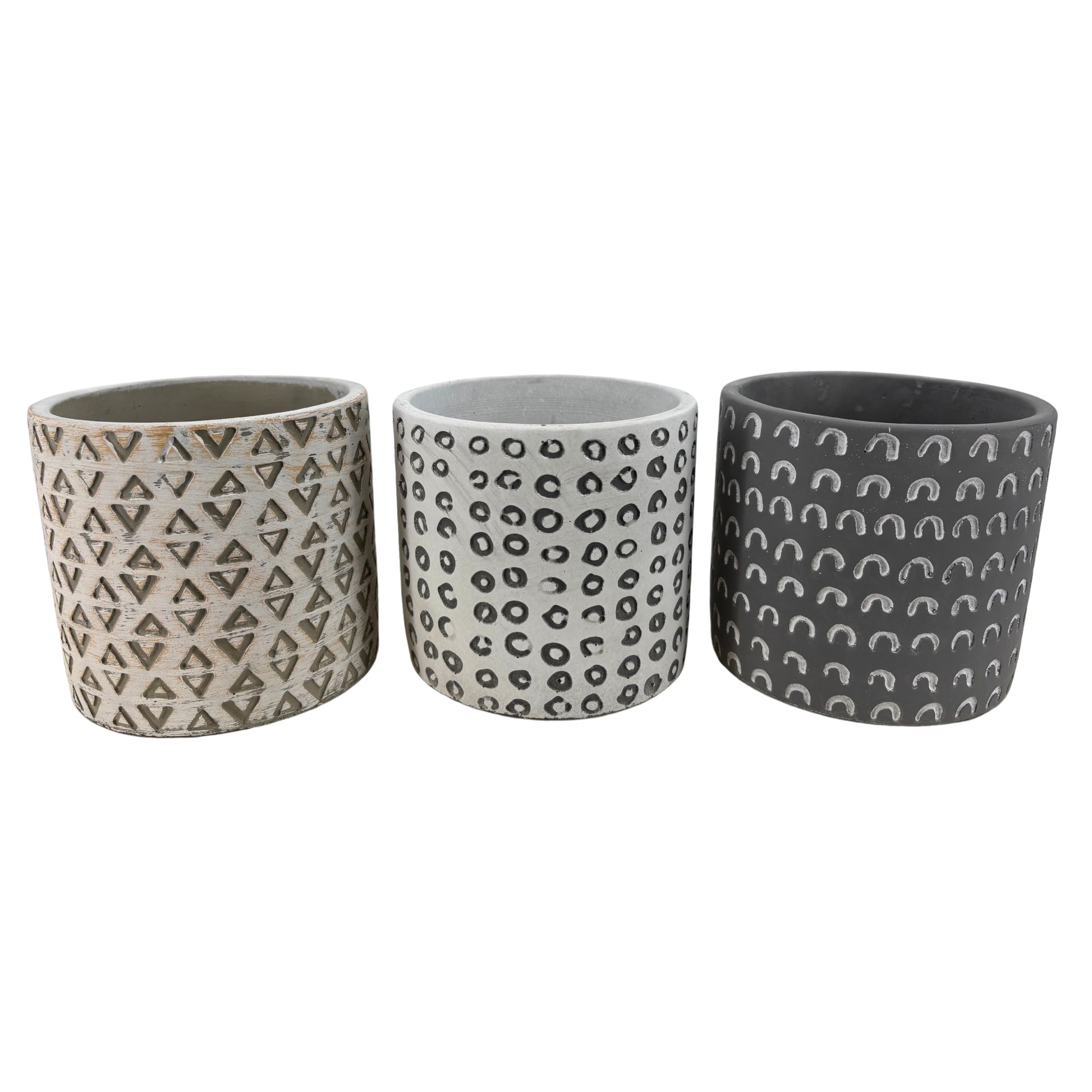 Cache-pots Ciment Nuance de Gris