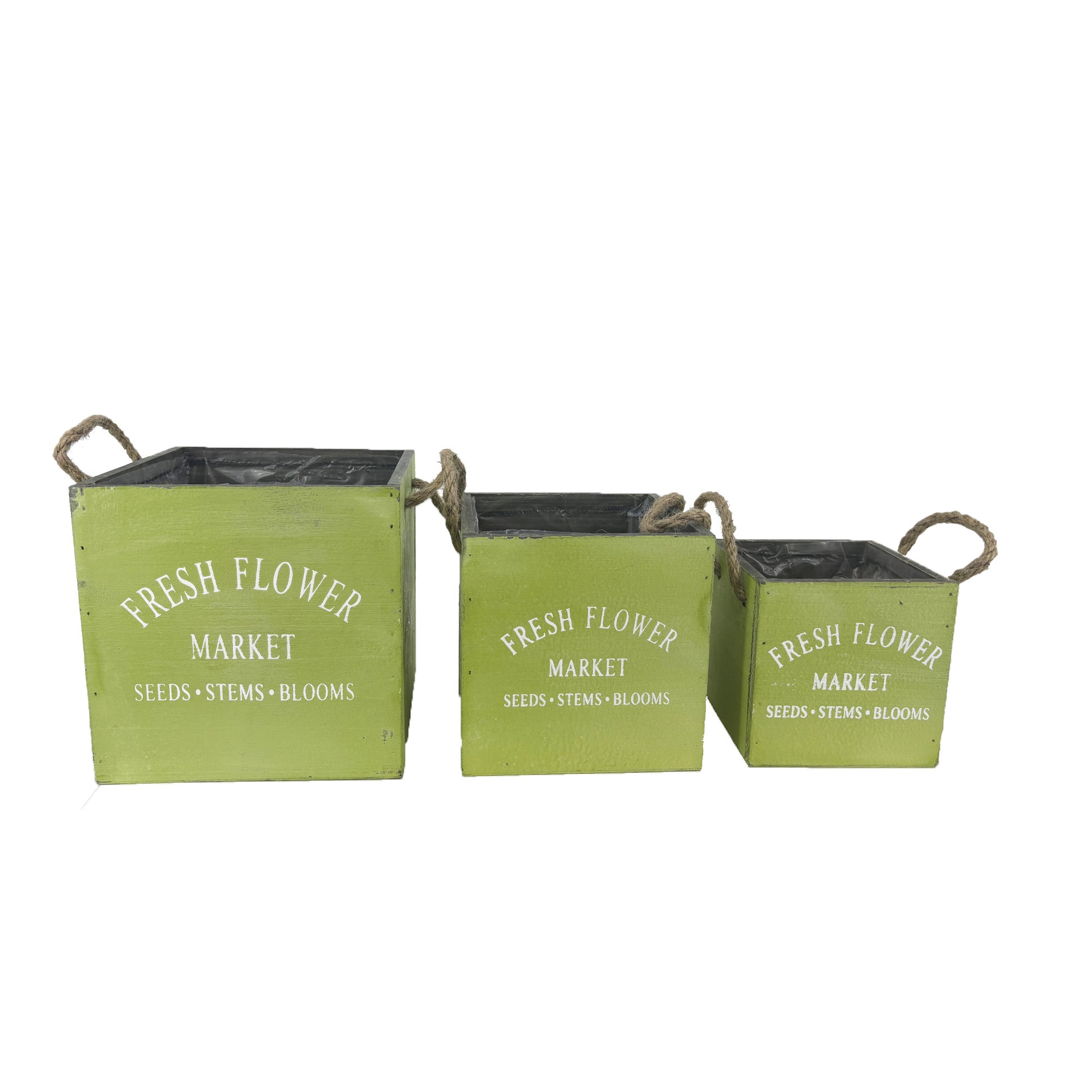 Cache-pots en Bois Vert