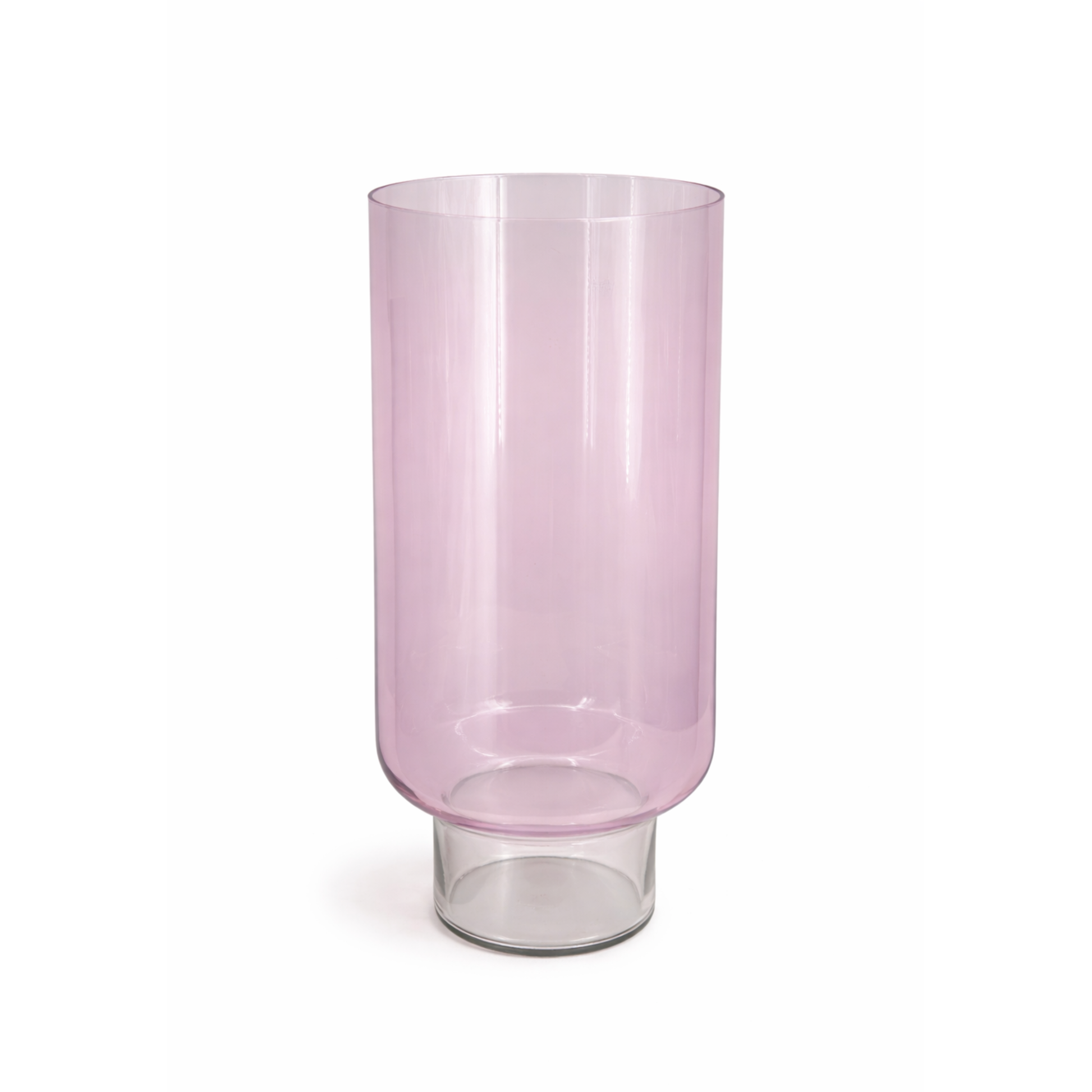 Vase en Verre recyclé rose