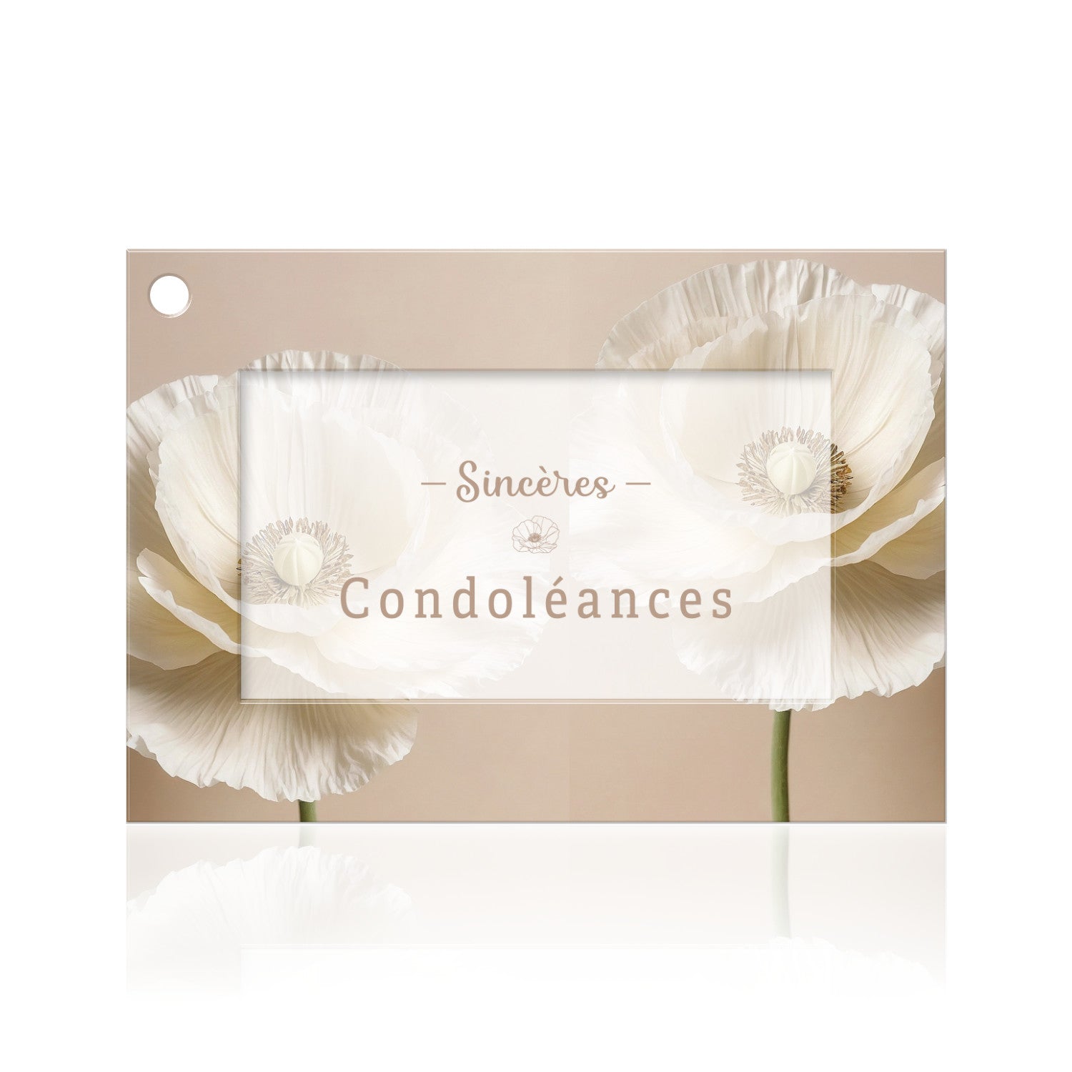 Carte "Sincères Condoléances"