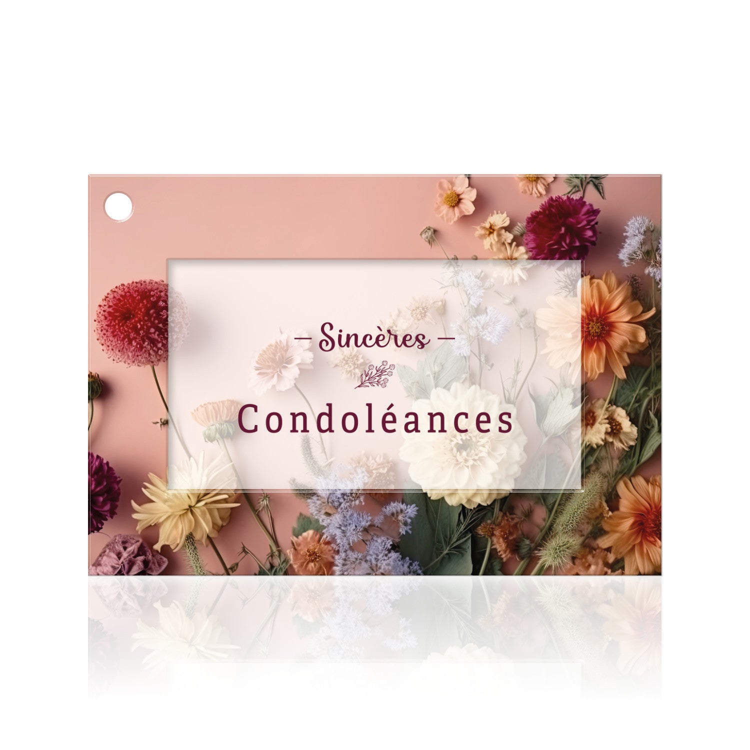 Carte "Sincères Condoléances"
