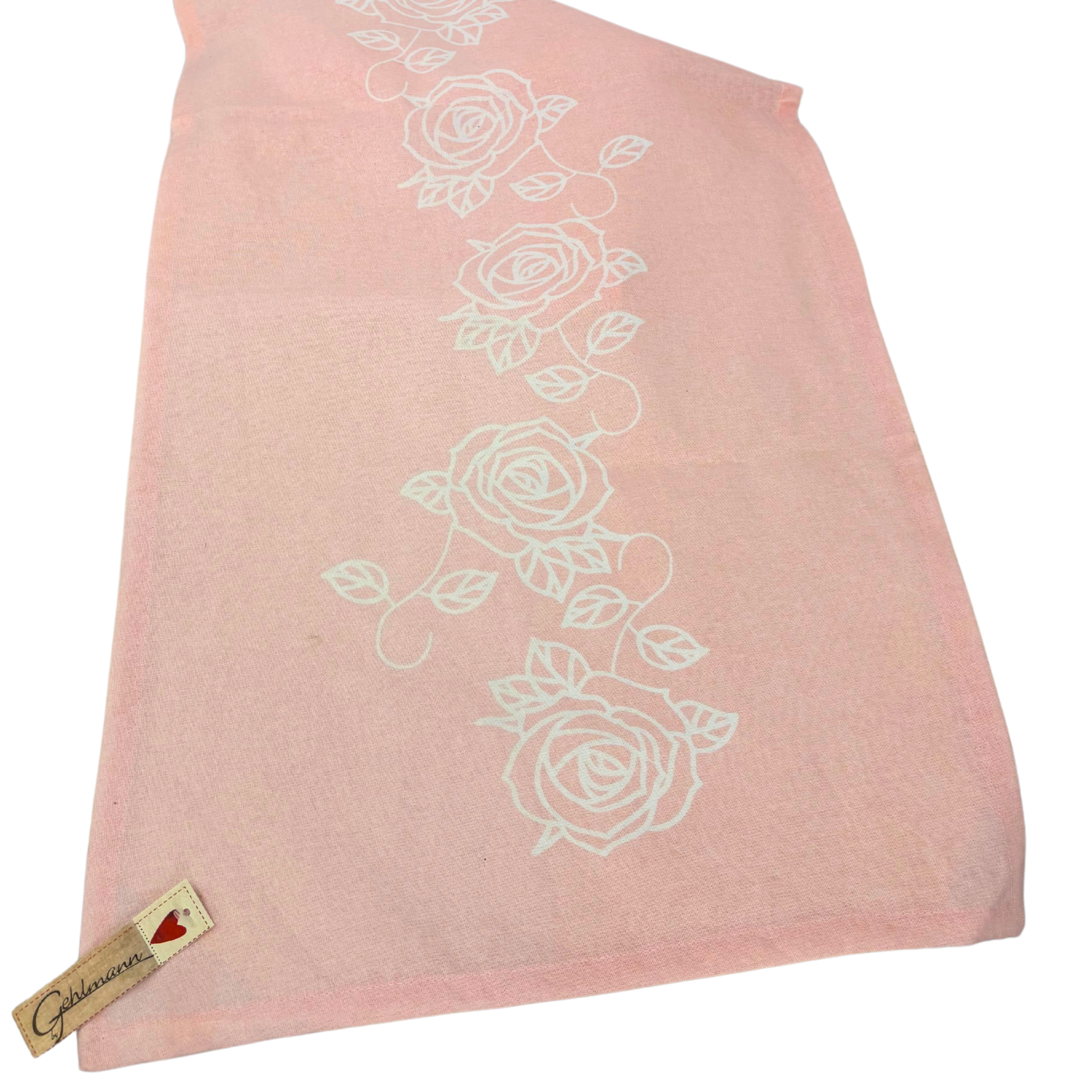 Chemin de table Rose motif "Roses"
