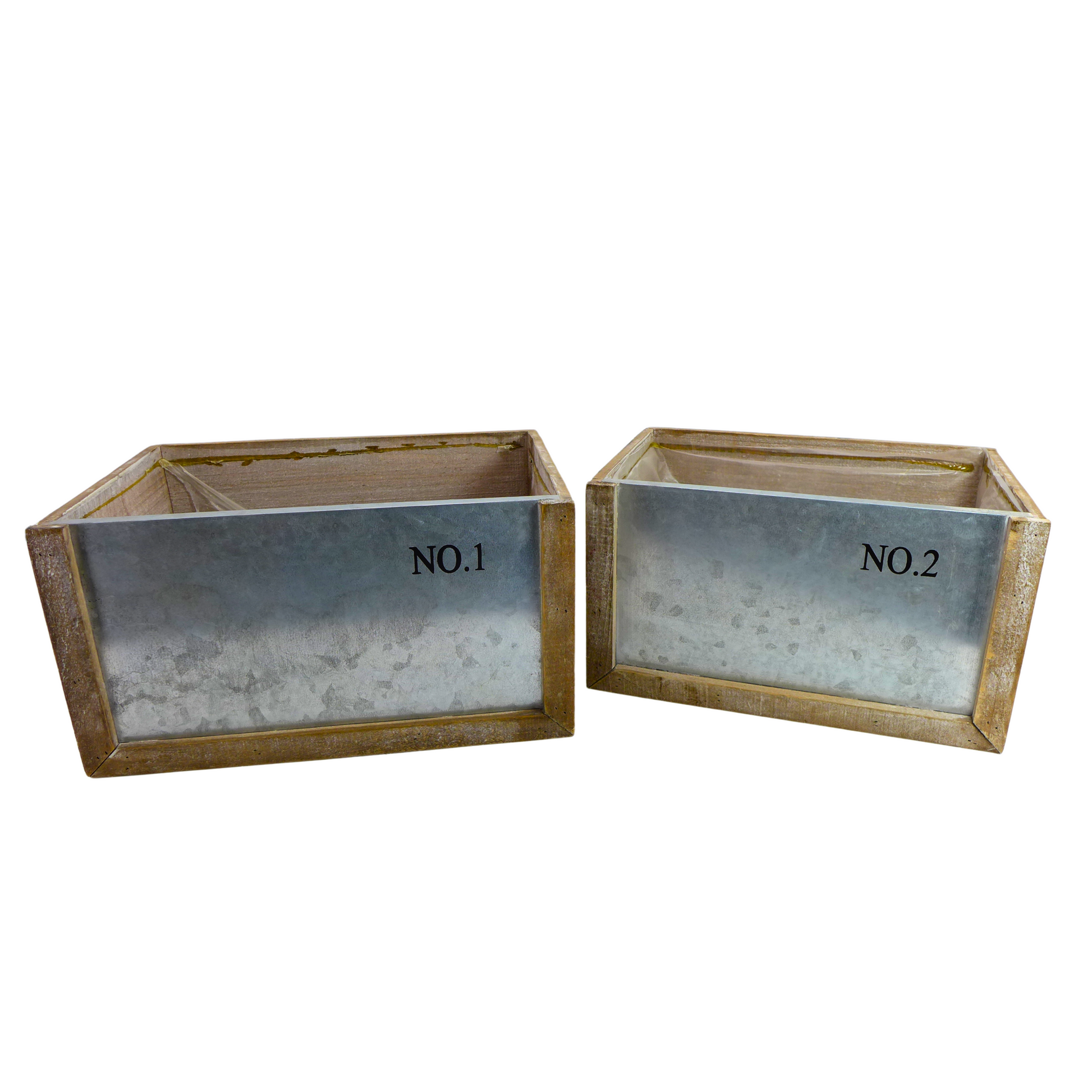 Jardinières en Zinc et bois