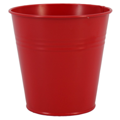 Cache-pot rouge zinc