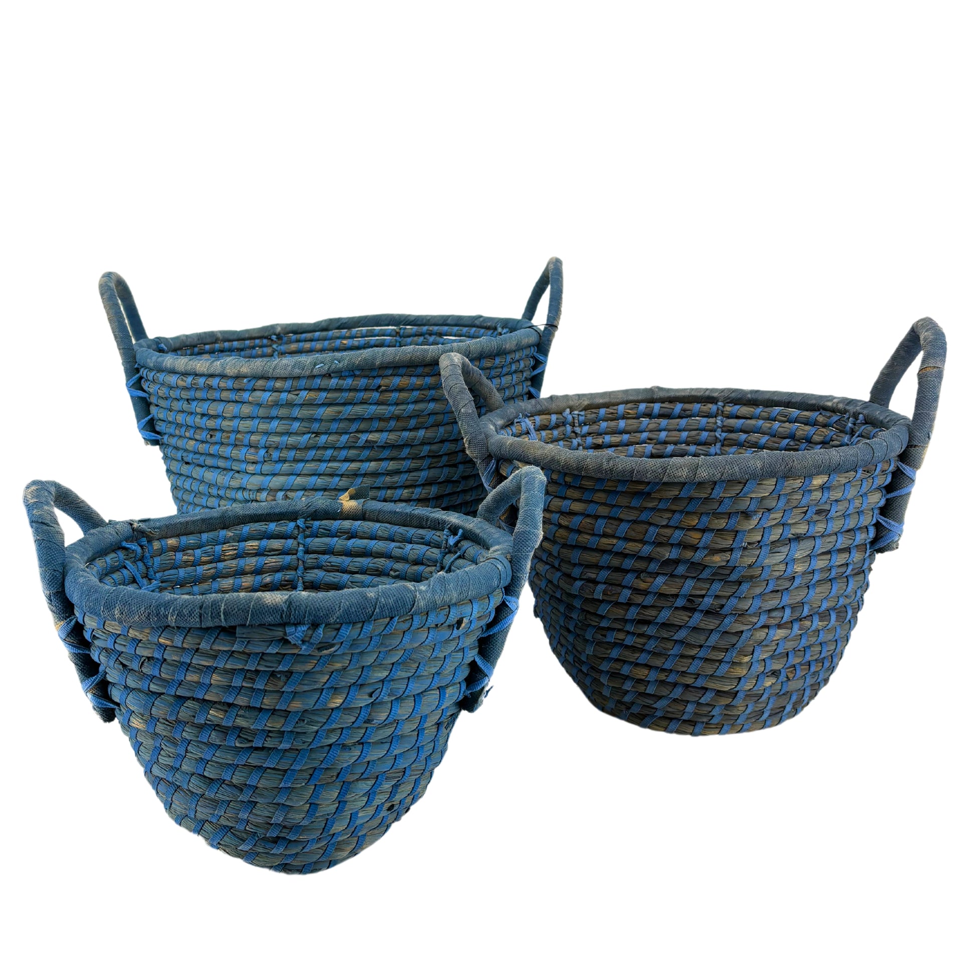 Cache-pots en Corde du Vietnam - bleu