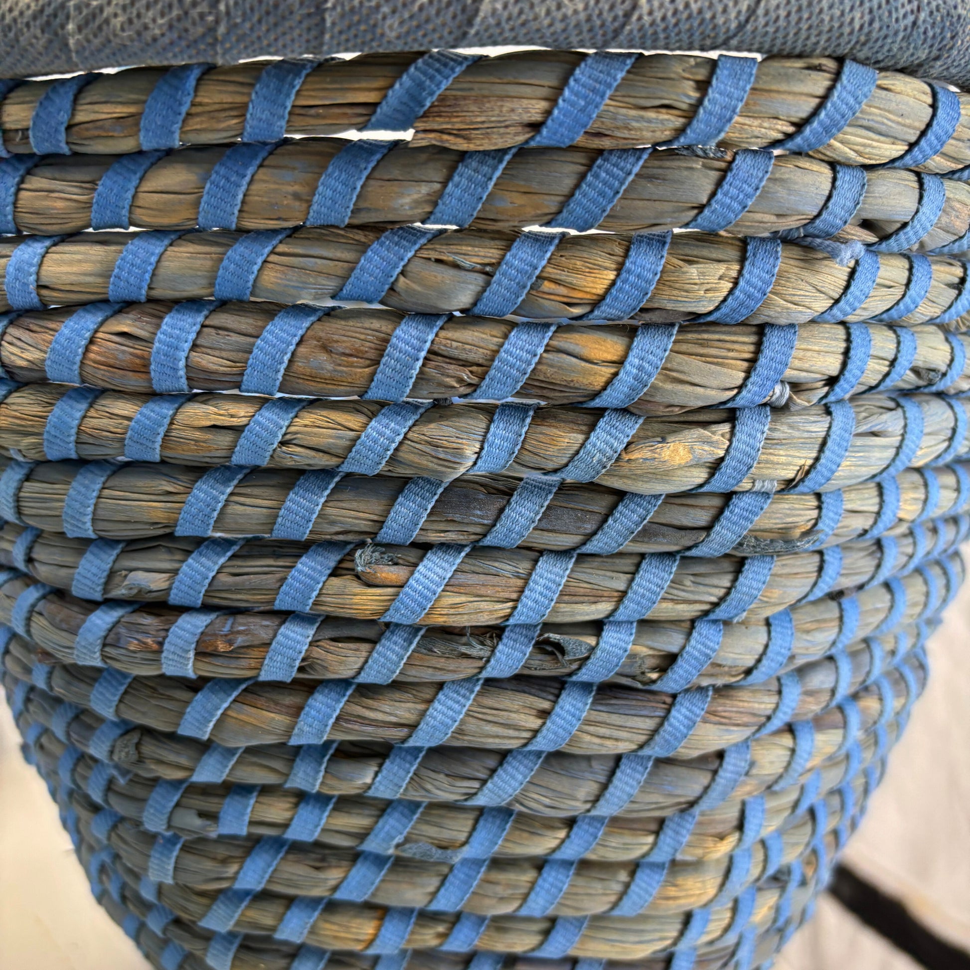 Cache-pots en Corde du Vietnam - bleu