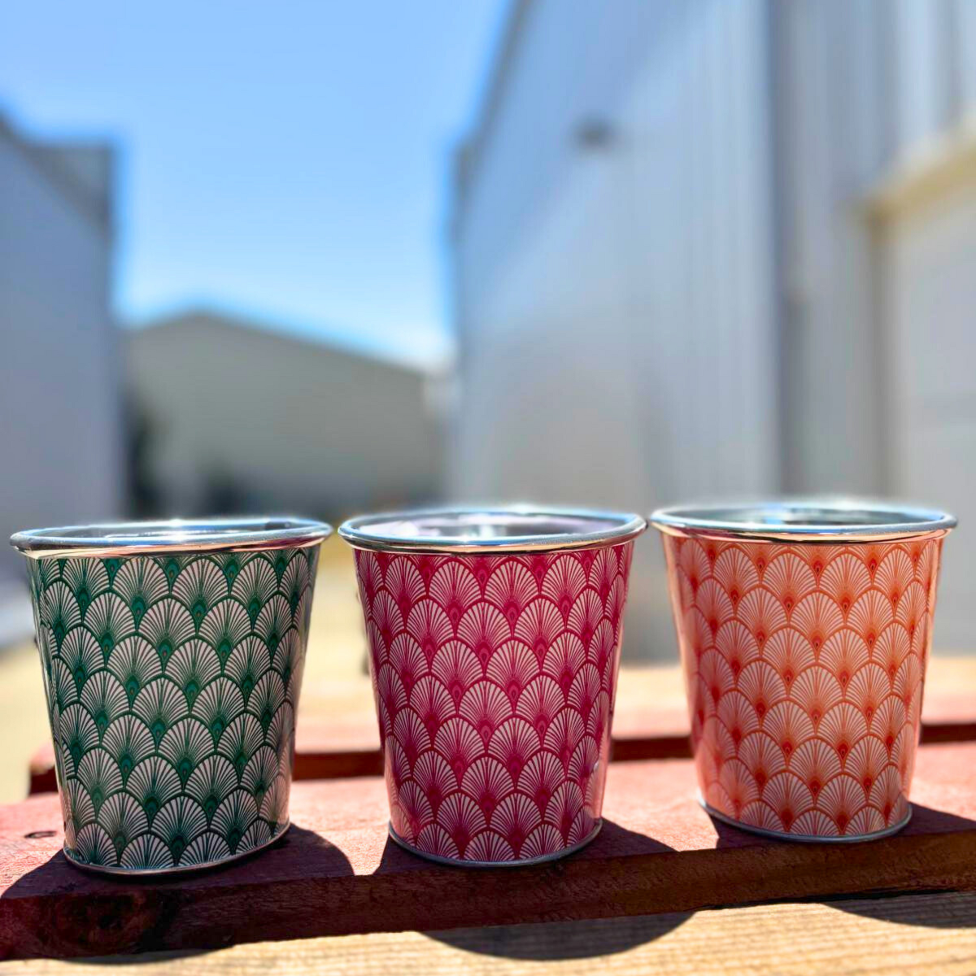 Cache-pots Colorés en Zinc