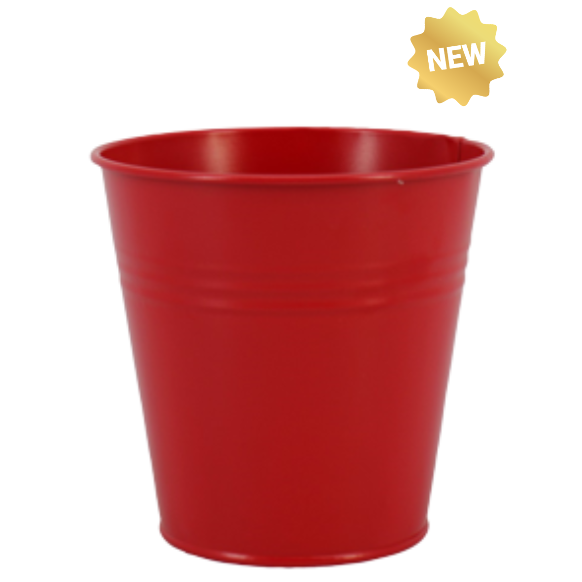 Cache-pot rouge zinc