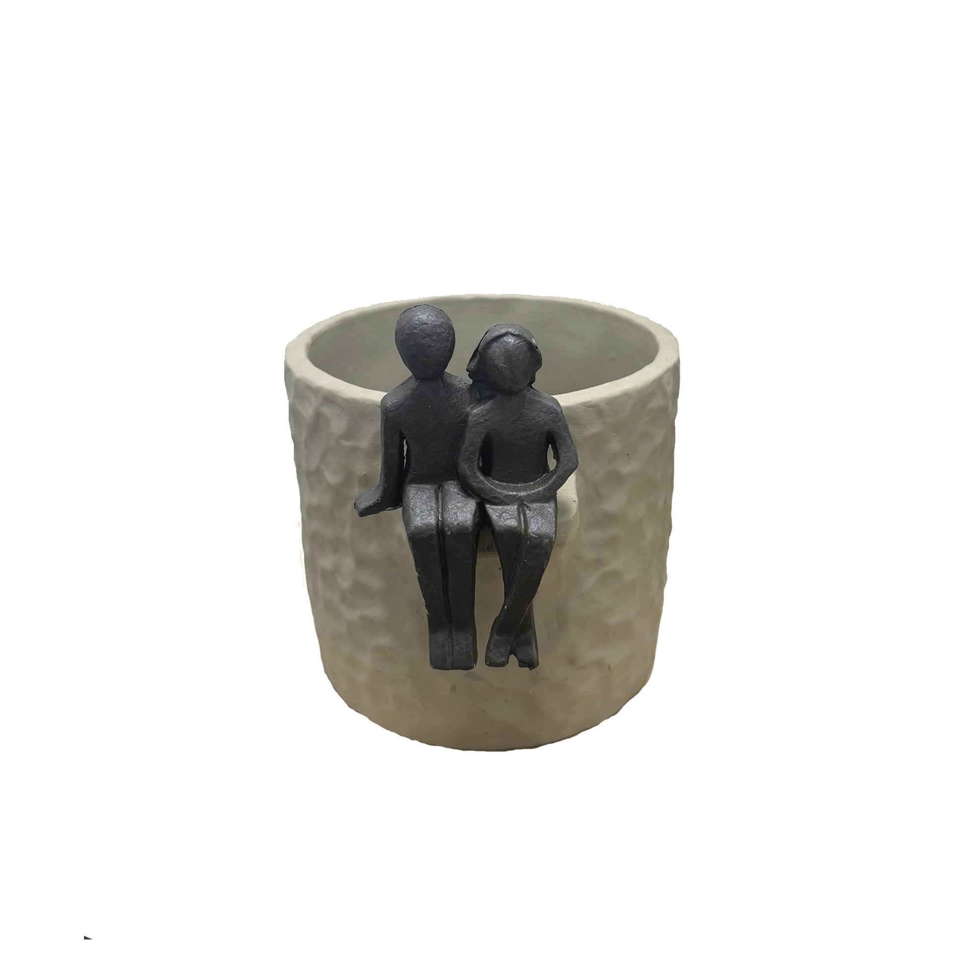 cache-pots martelé