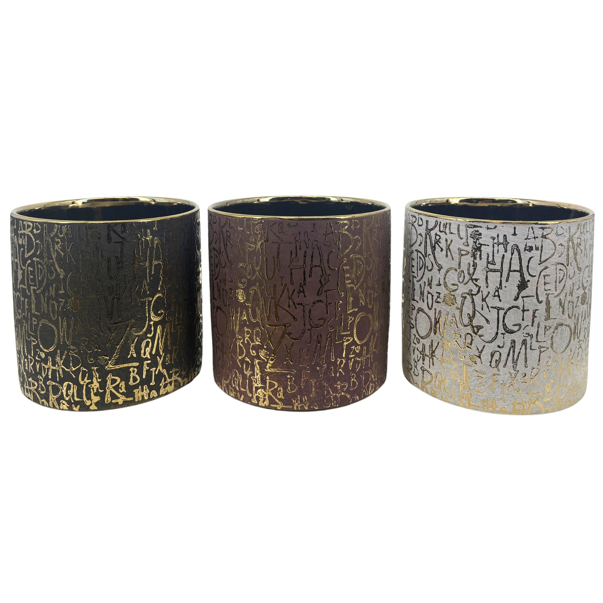 Cache-pots avec Lettre en Or