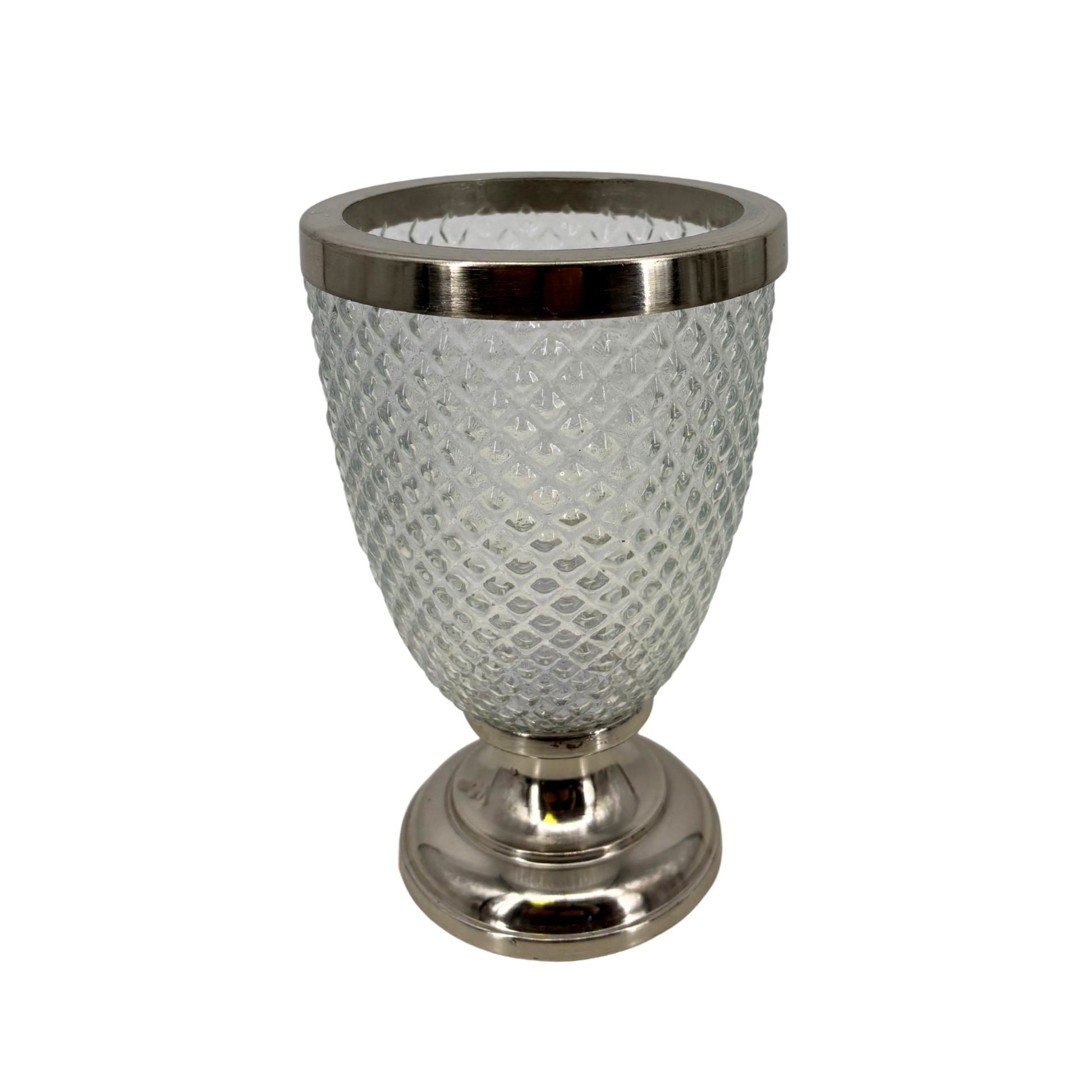 Vase en Verre & Argent