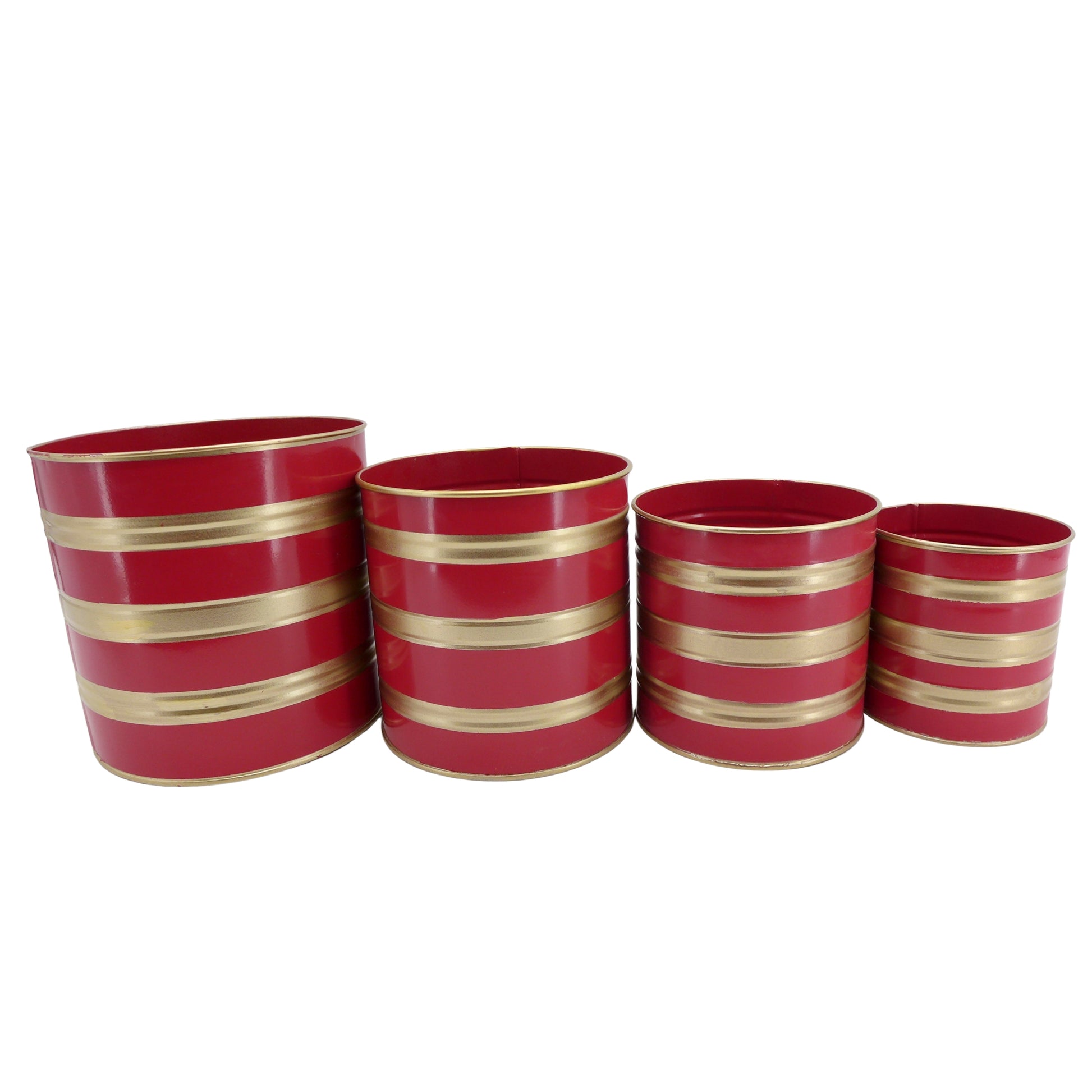 Cache-Pot Zinc Rouge/Or