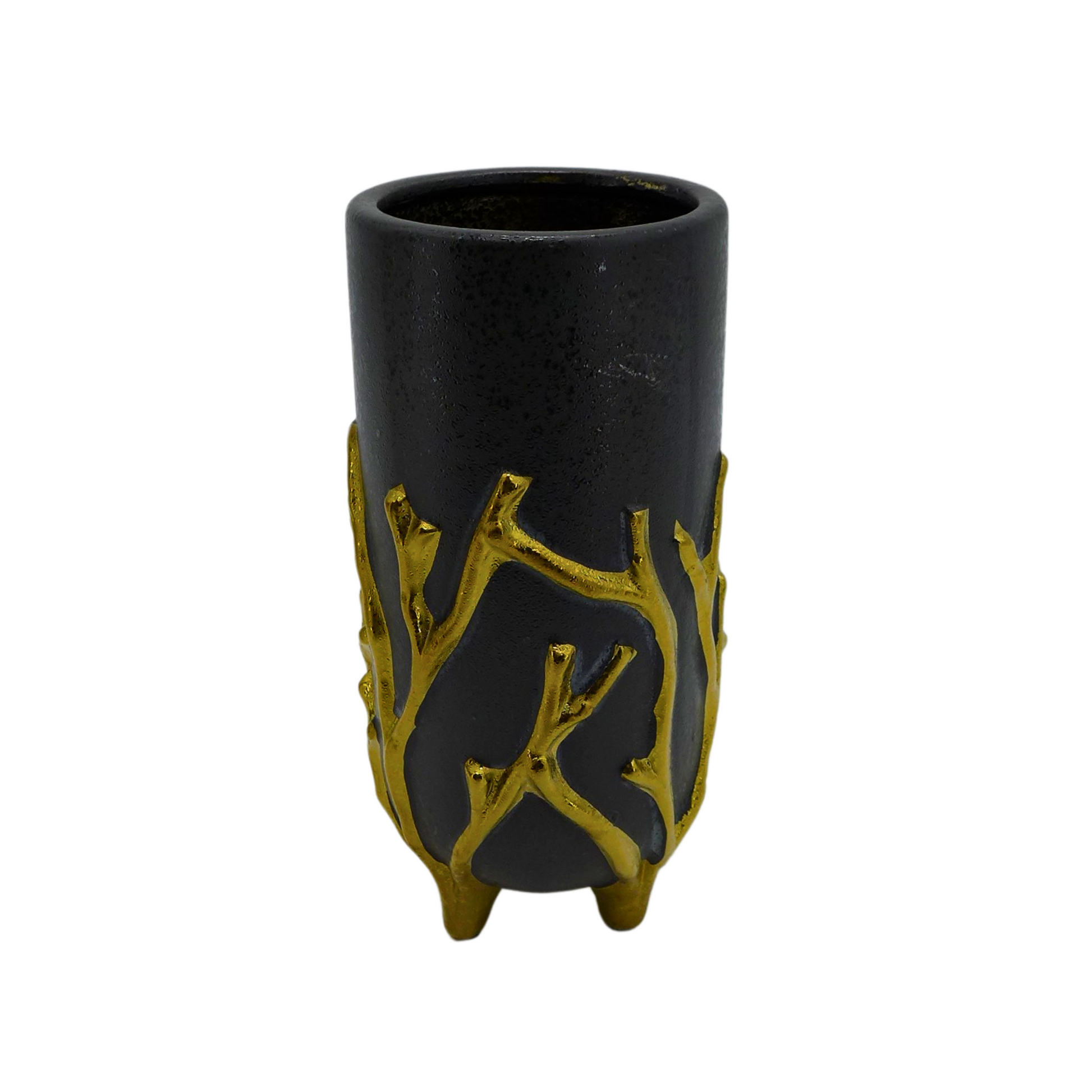 Vase flamme beige/noir