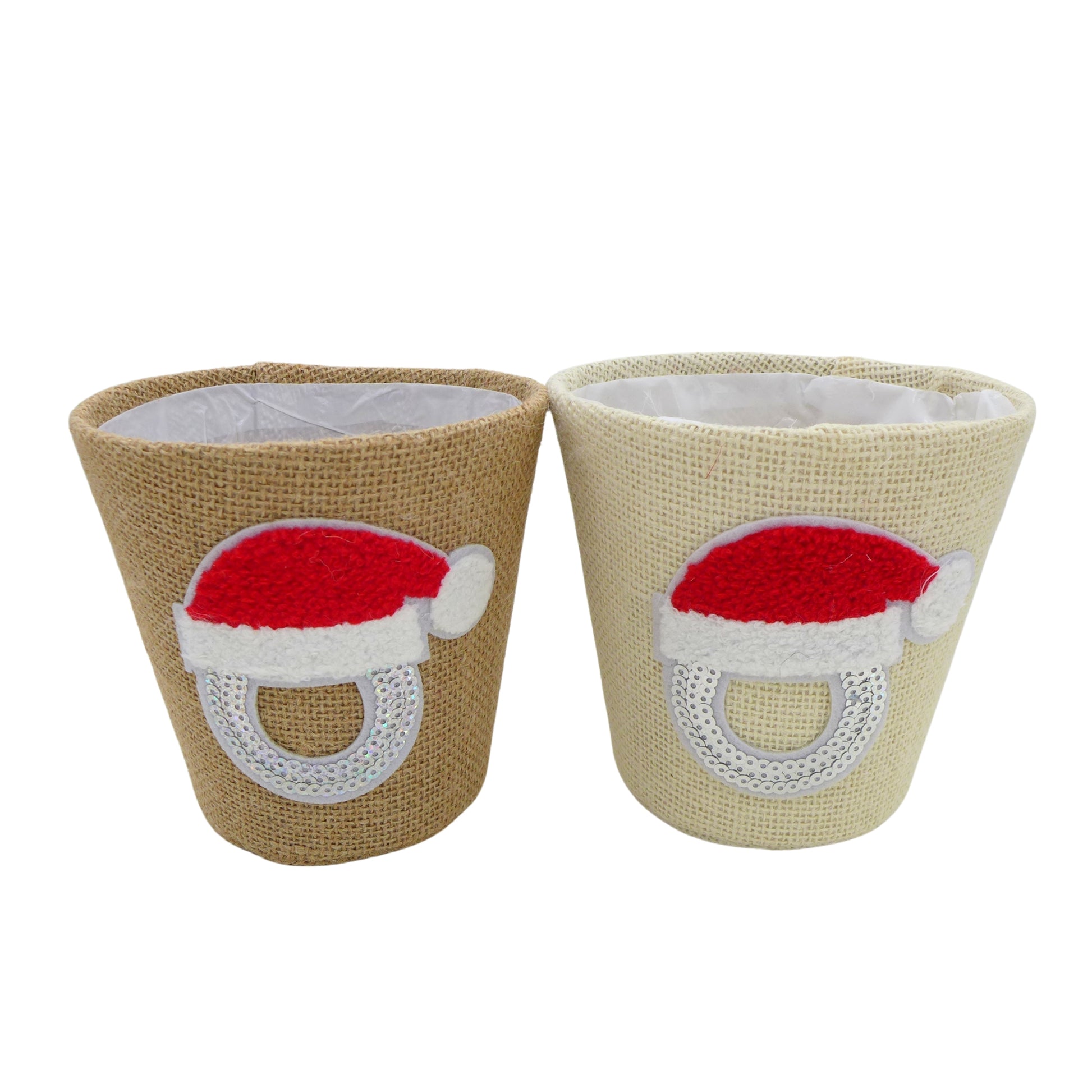 Cache-Pot Jute Père Noël