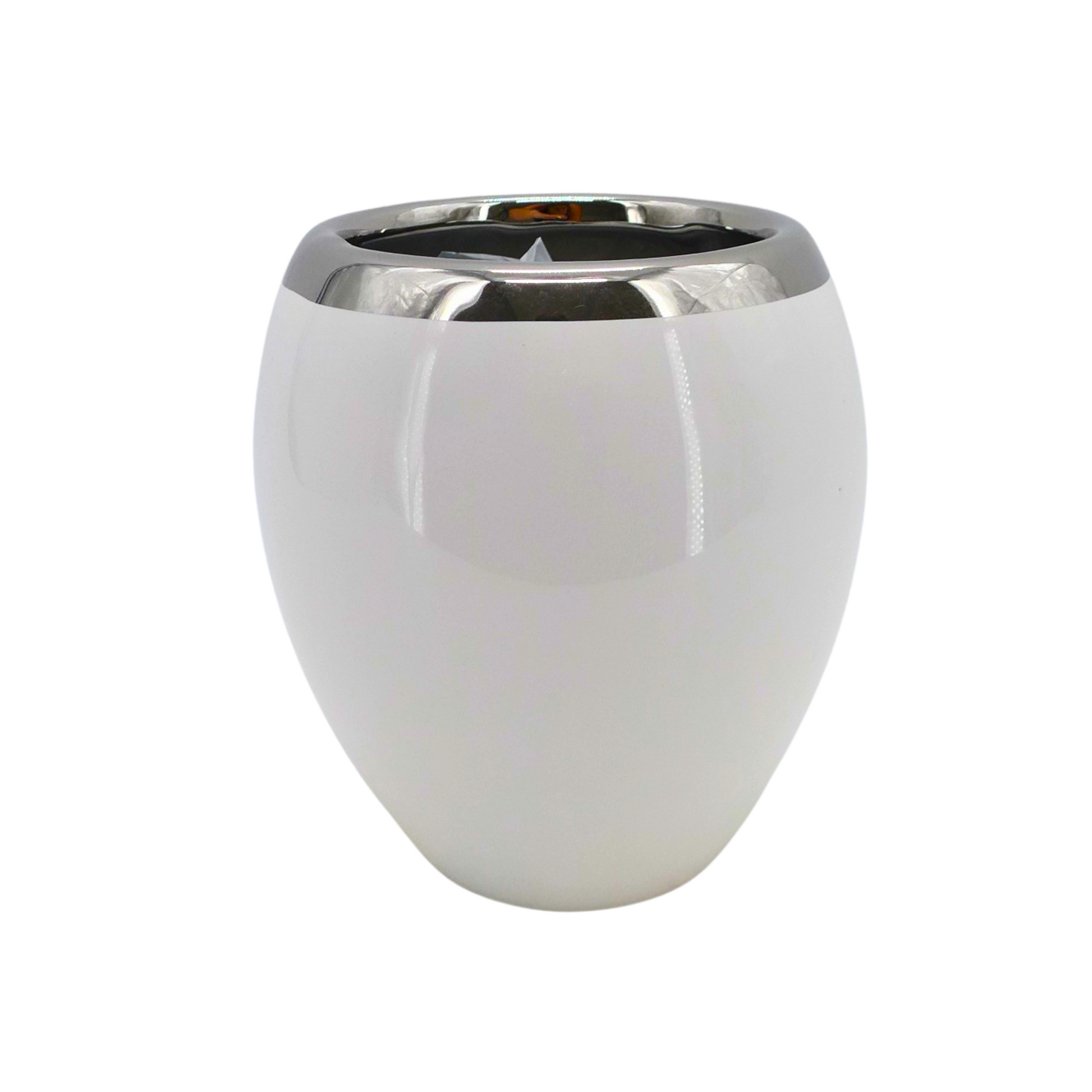 Vase Blanc et Argent