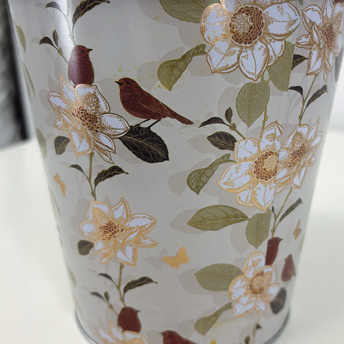 Cache-Pots en Zinc Oiseaux et Lys