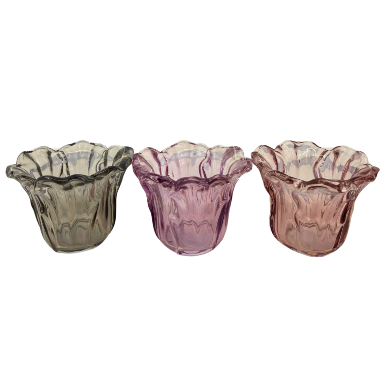 Bougeoirs en Verre Tulipe
