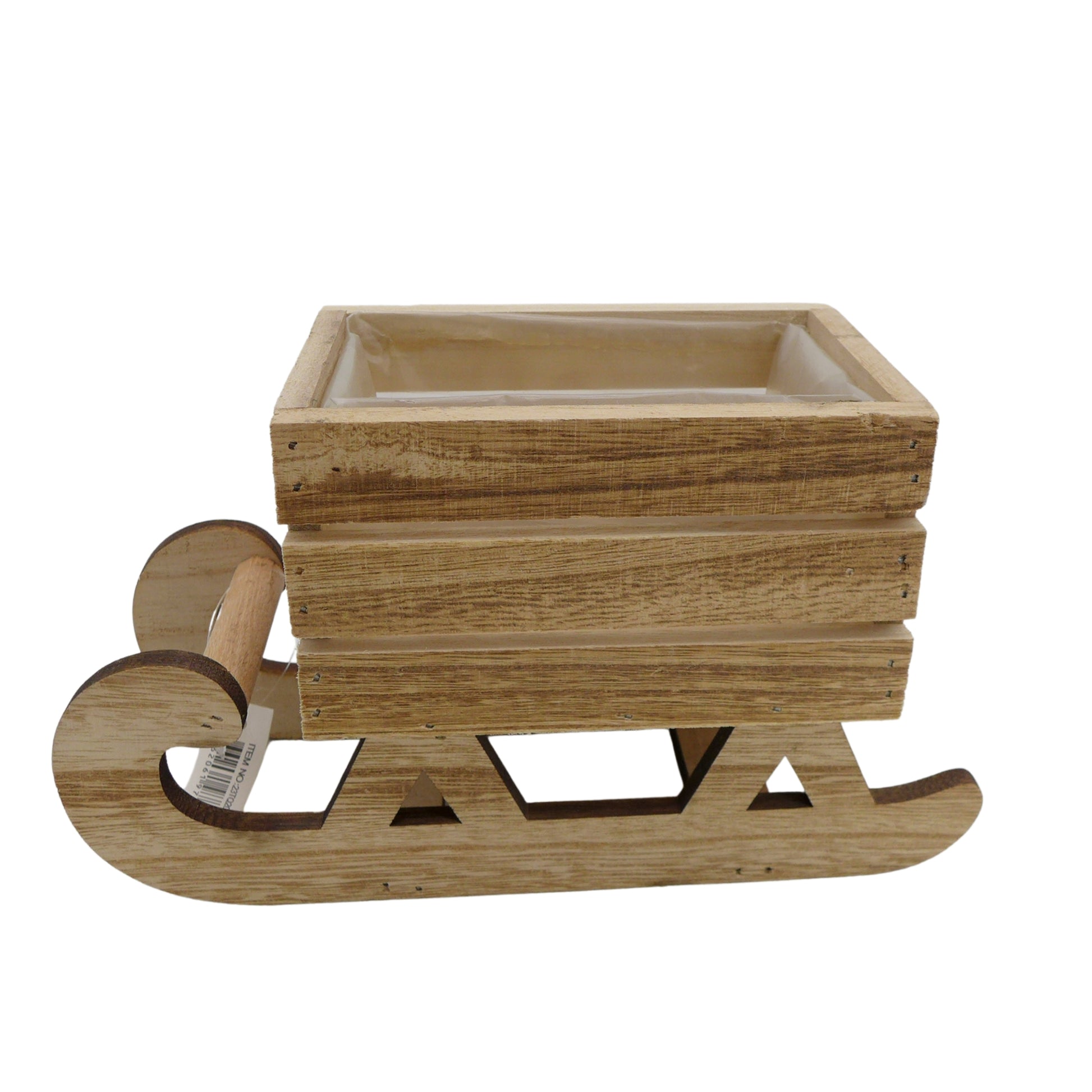 Cache-Pot Traîneau Bois