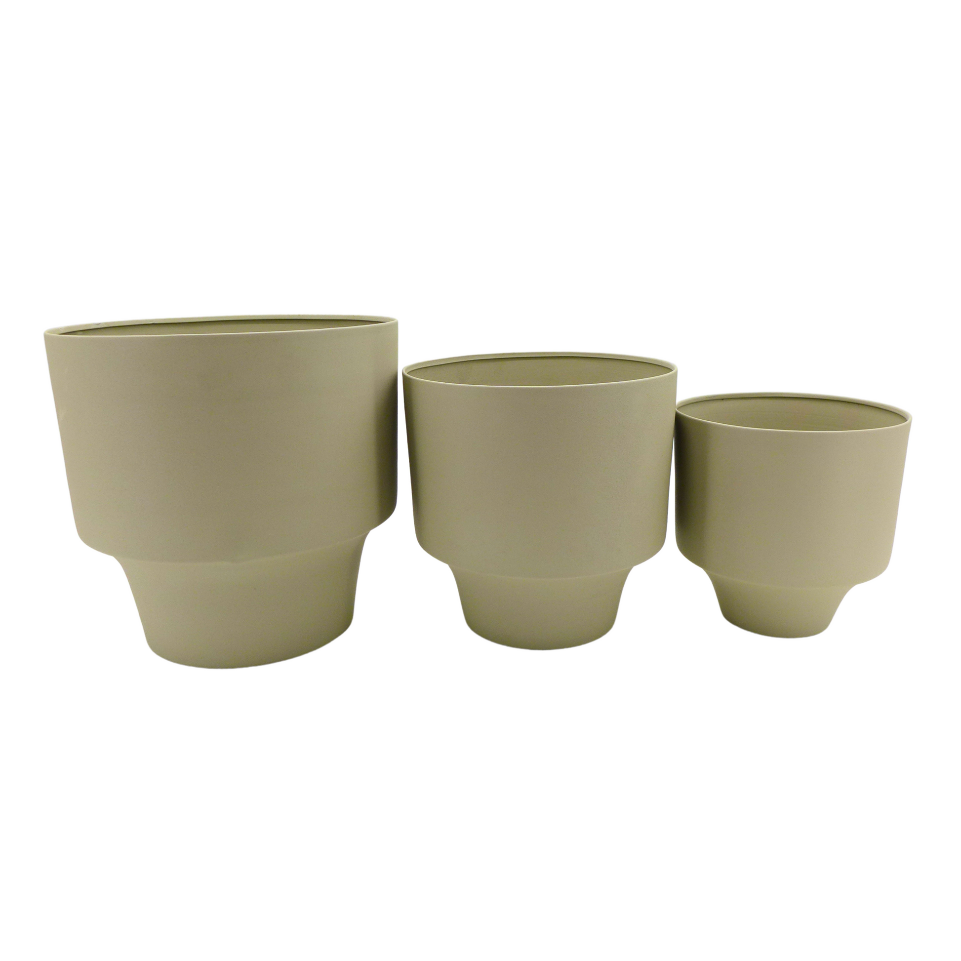 Cache-pots Métal Taupe