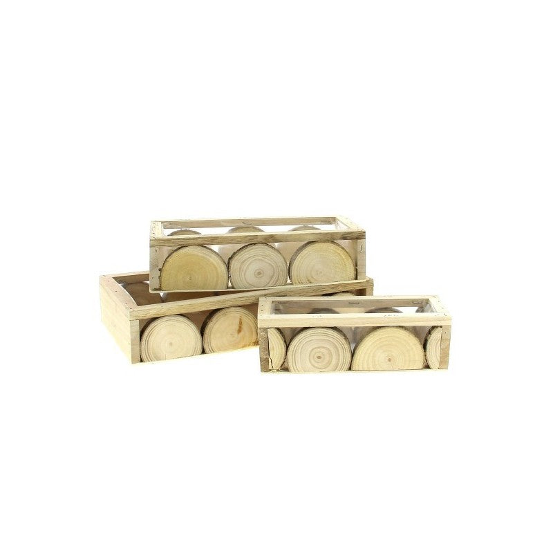 Jardinière Rondin Bois Naturel