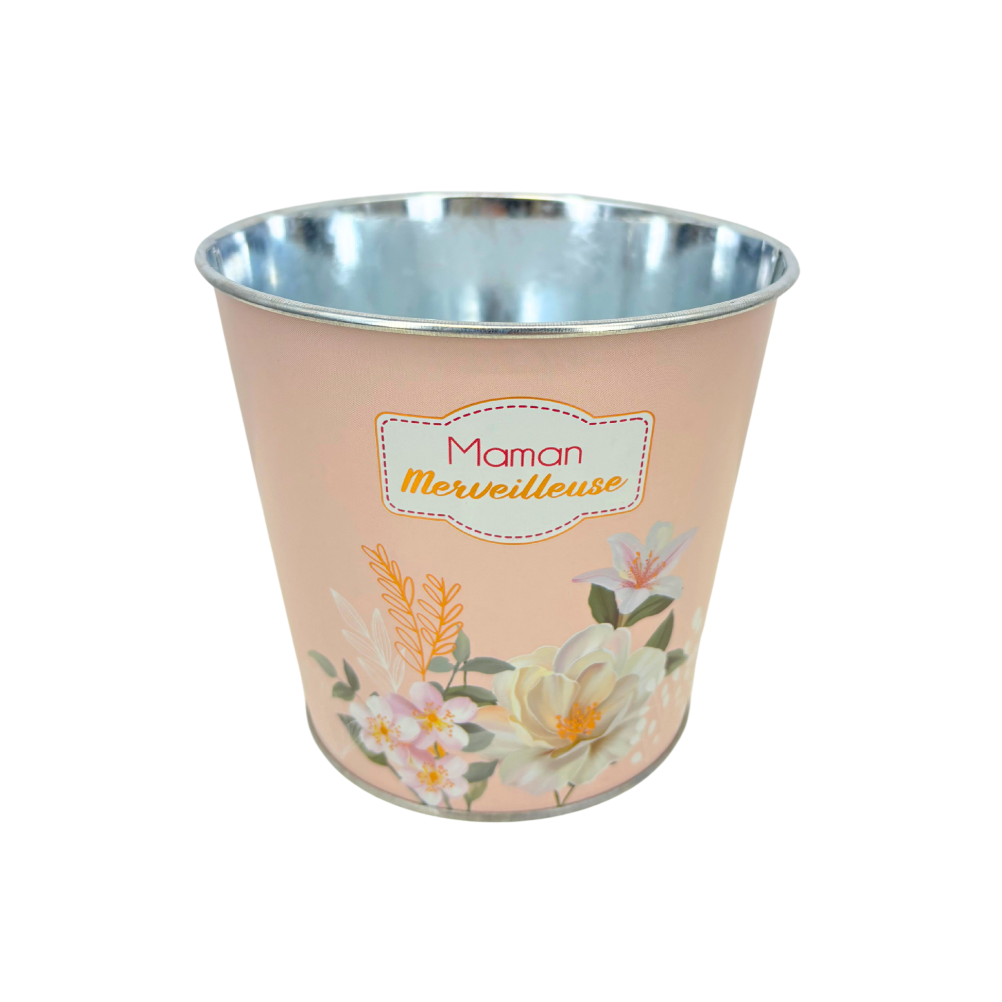 Cache-pots "Maman Merveilleuse" en Zinc