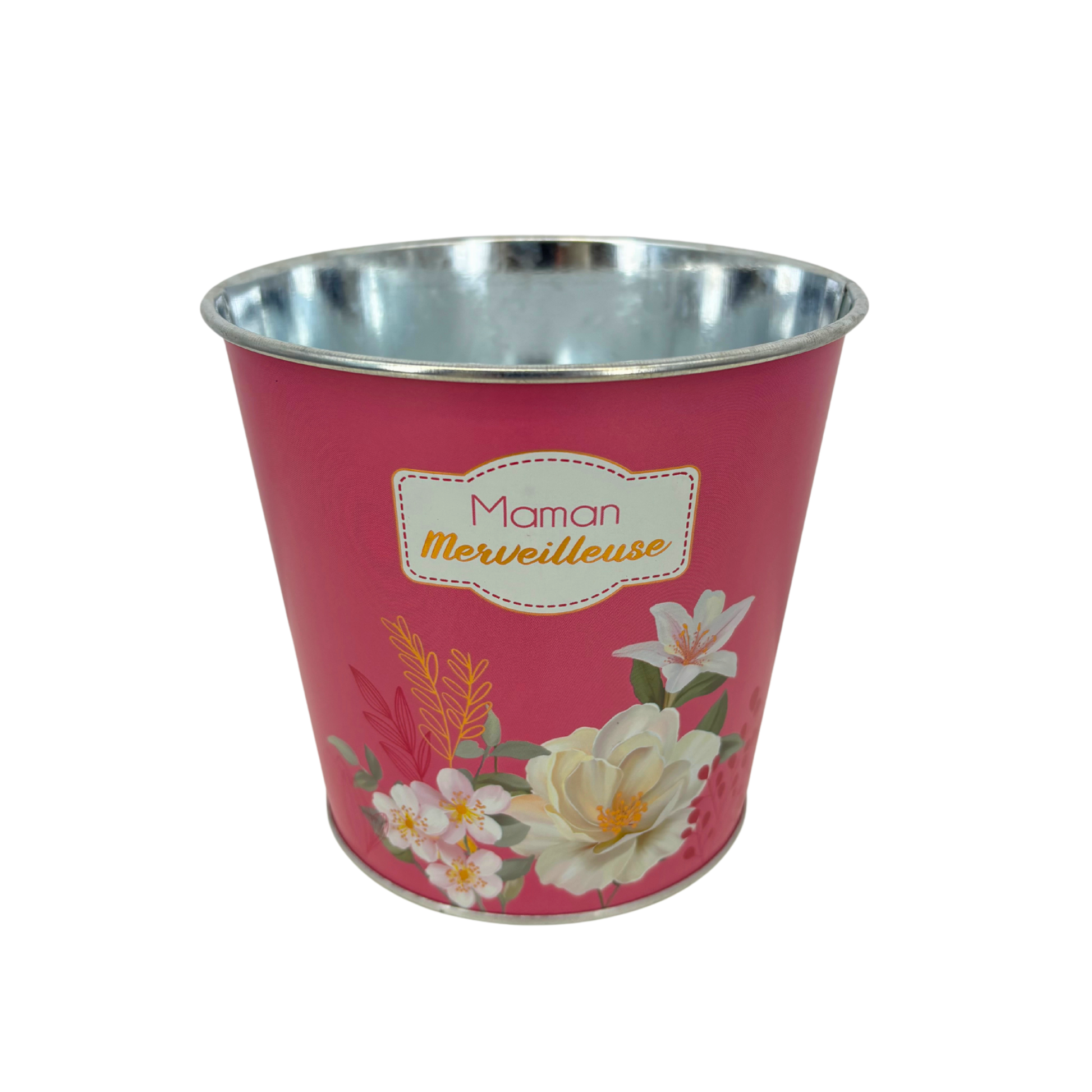 Cache-pots "Maman Merveilleuse" en Zinc