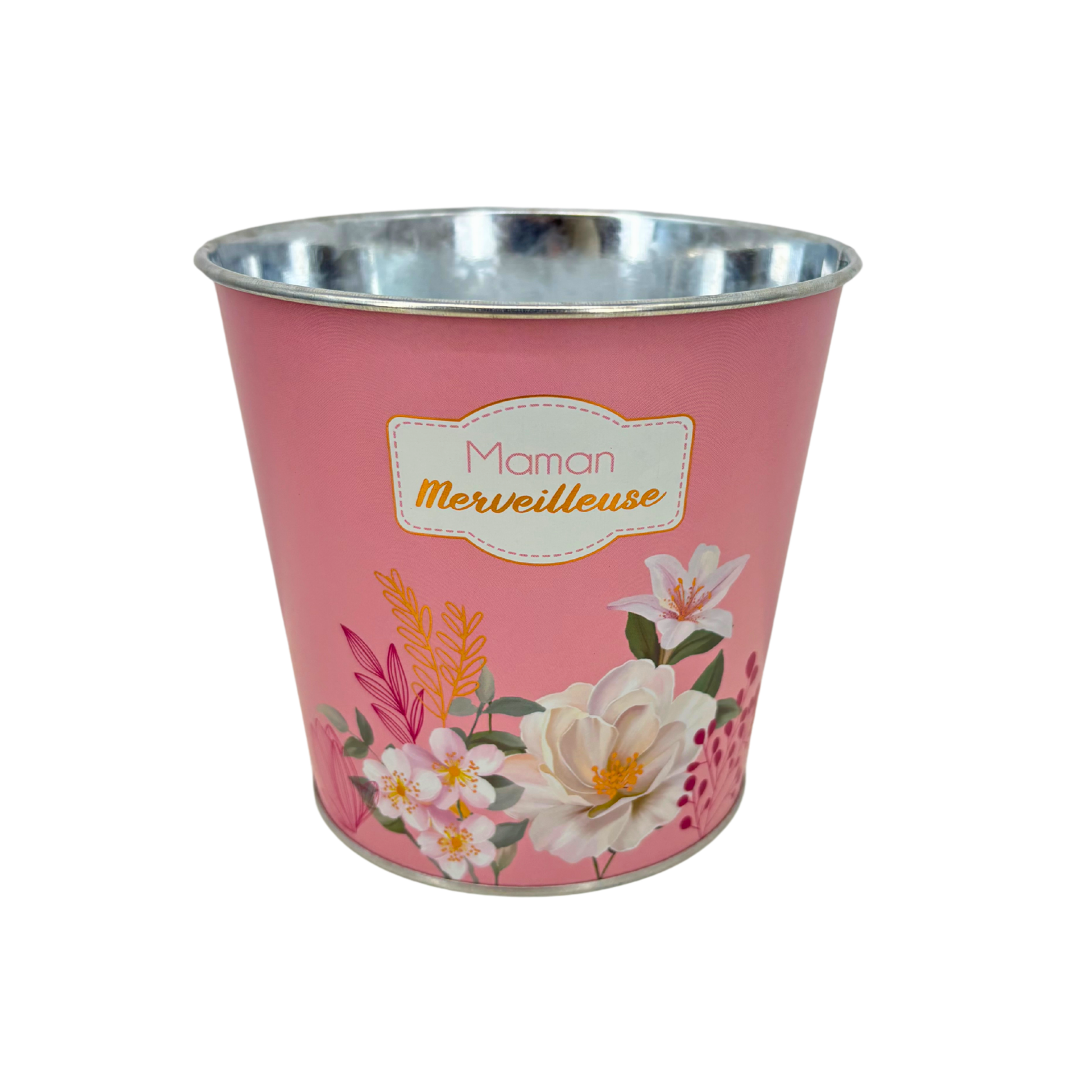 Cache-pots "Maman Merveilleuse" en Zinc