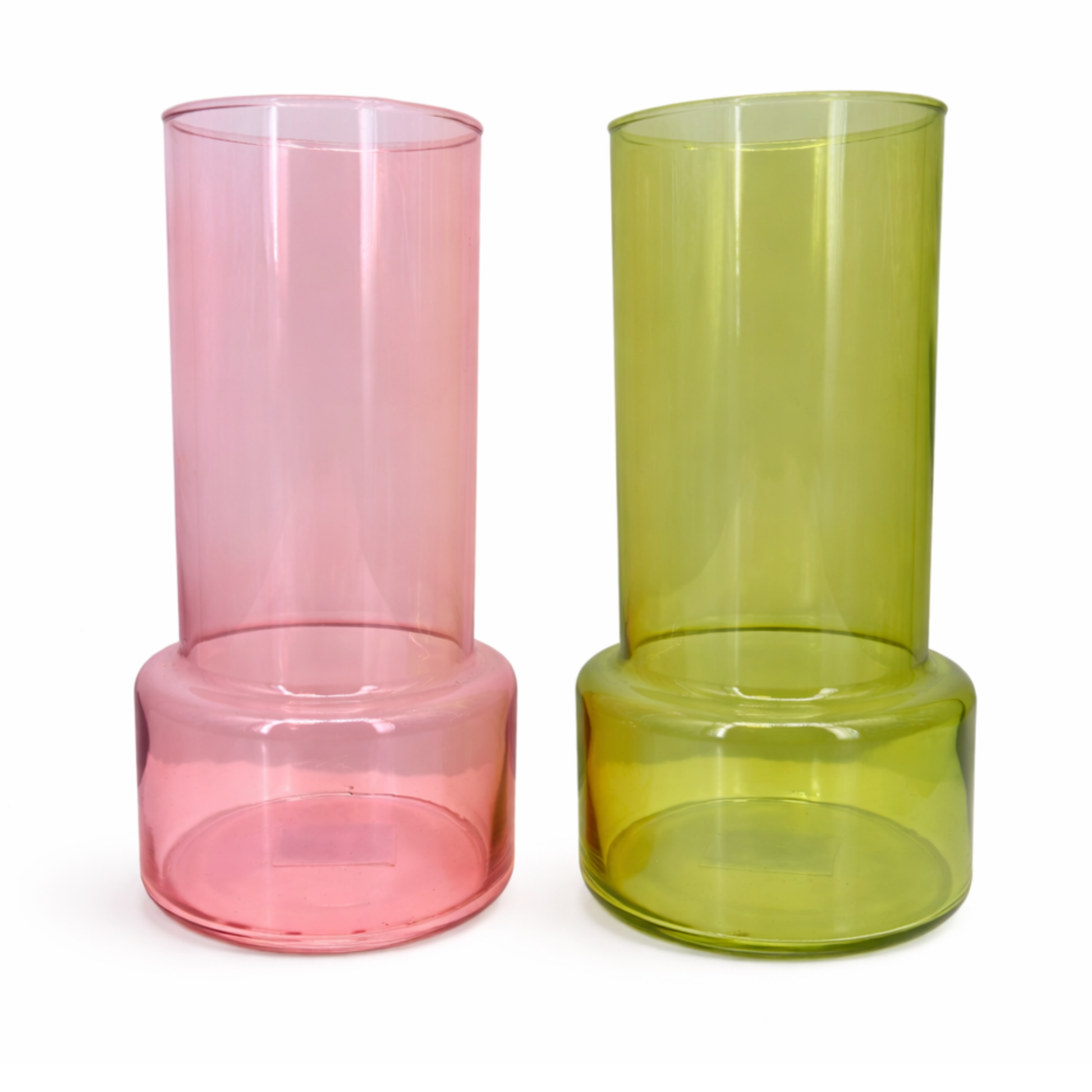 Vases Bouteille Anis et Rose