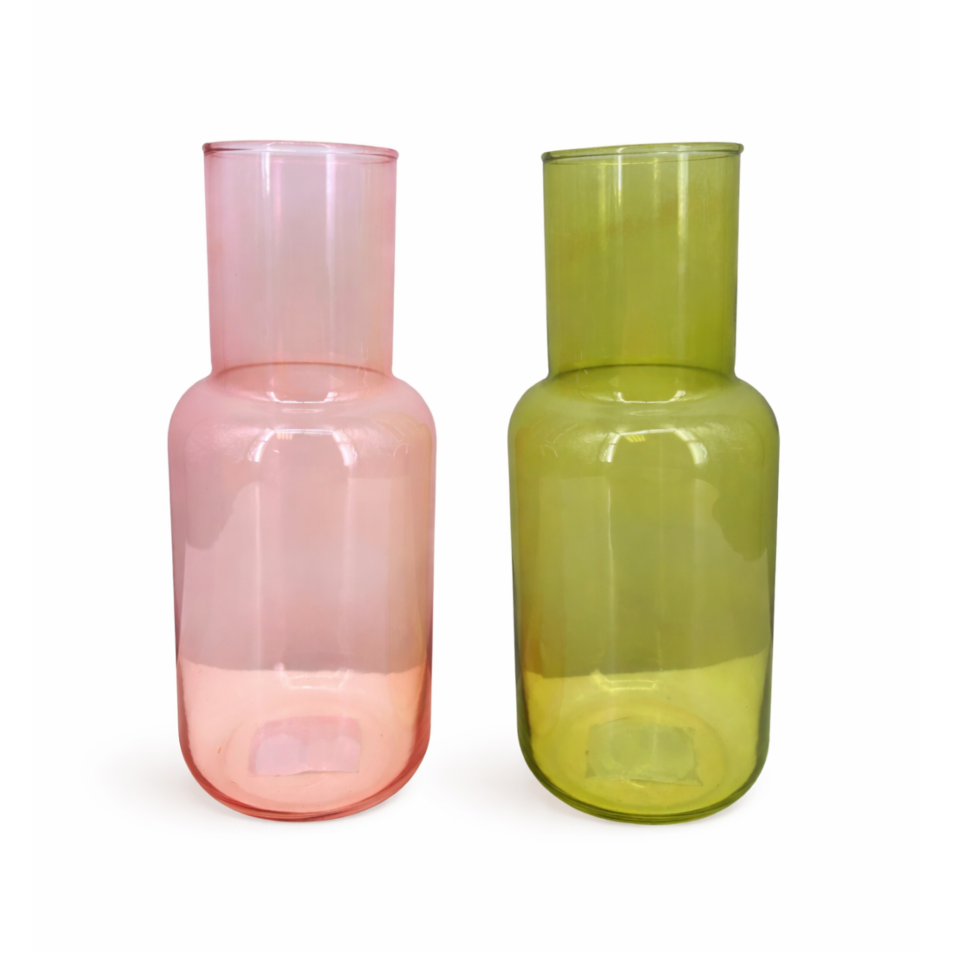 Vases Bouteille Anis et Rose