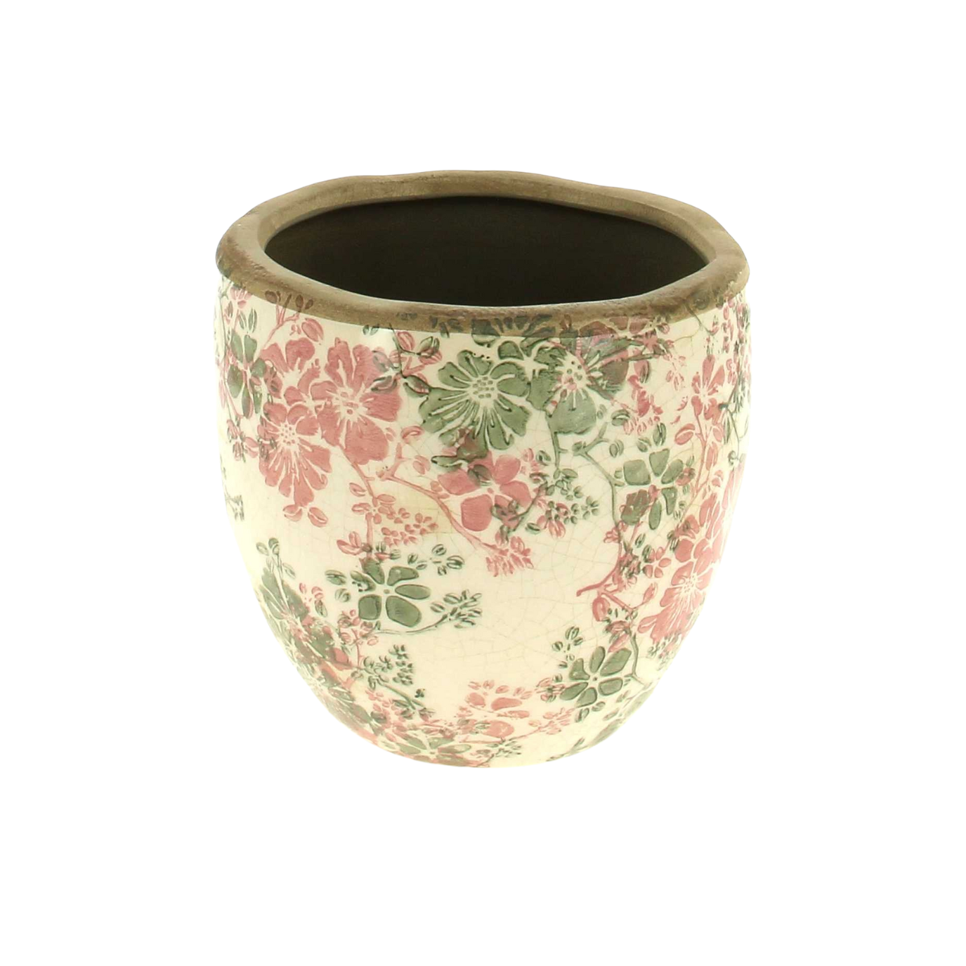 Cache-pots en Céramique Antique Fleurs Roses
