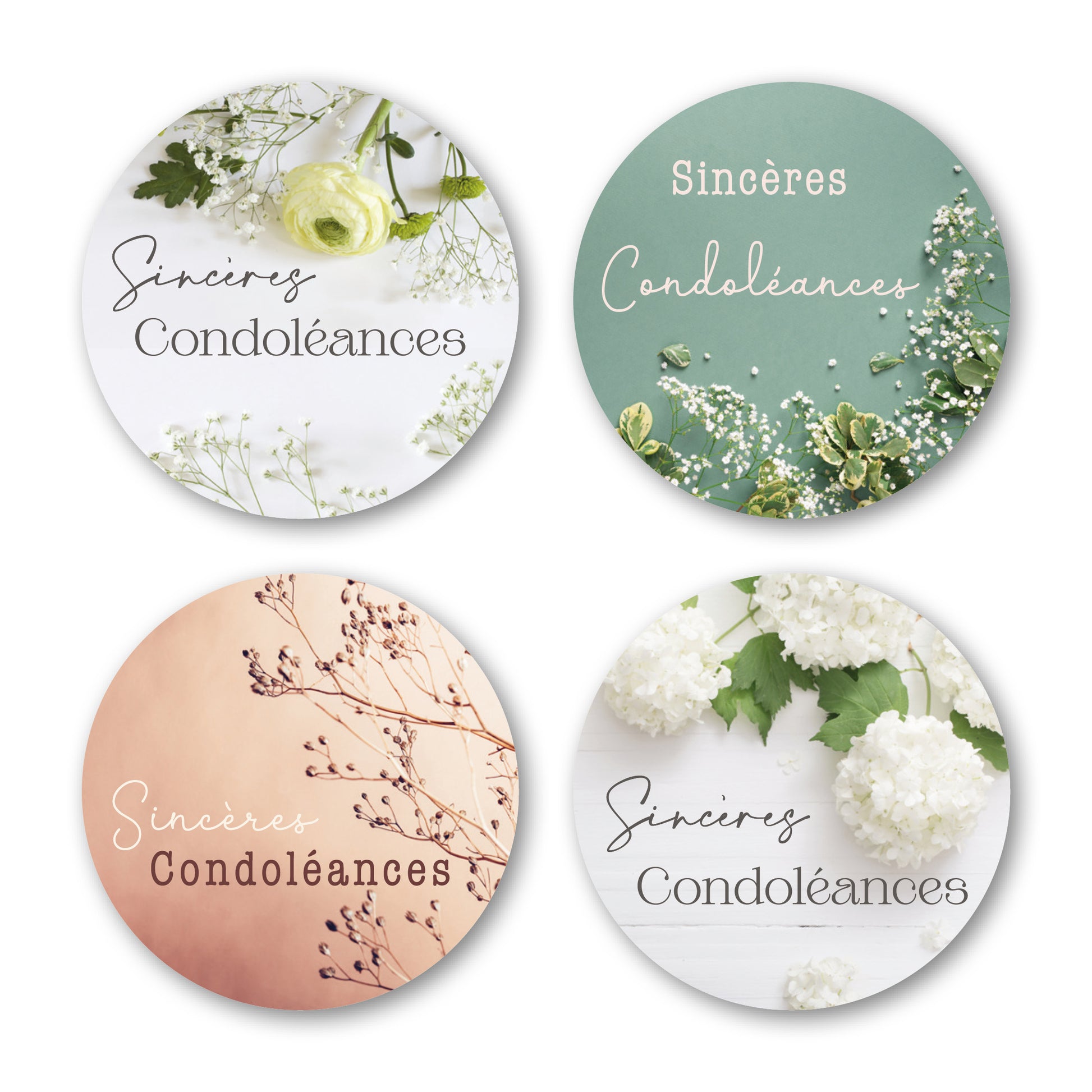 Étiquette Adhésive - Condoléances