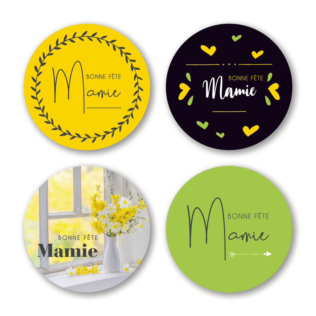 Étiquette Bonne Fête Mamie