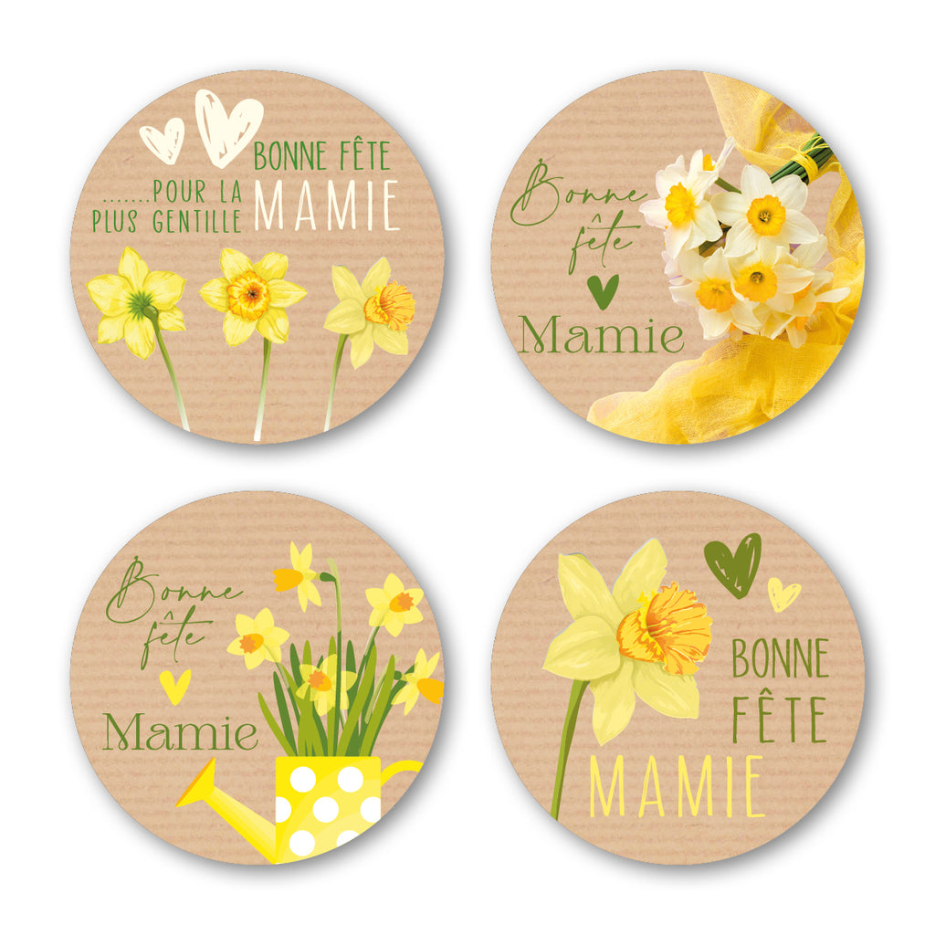 Étiquette Bonne Fête Mamie